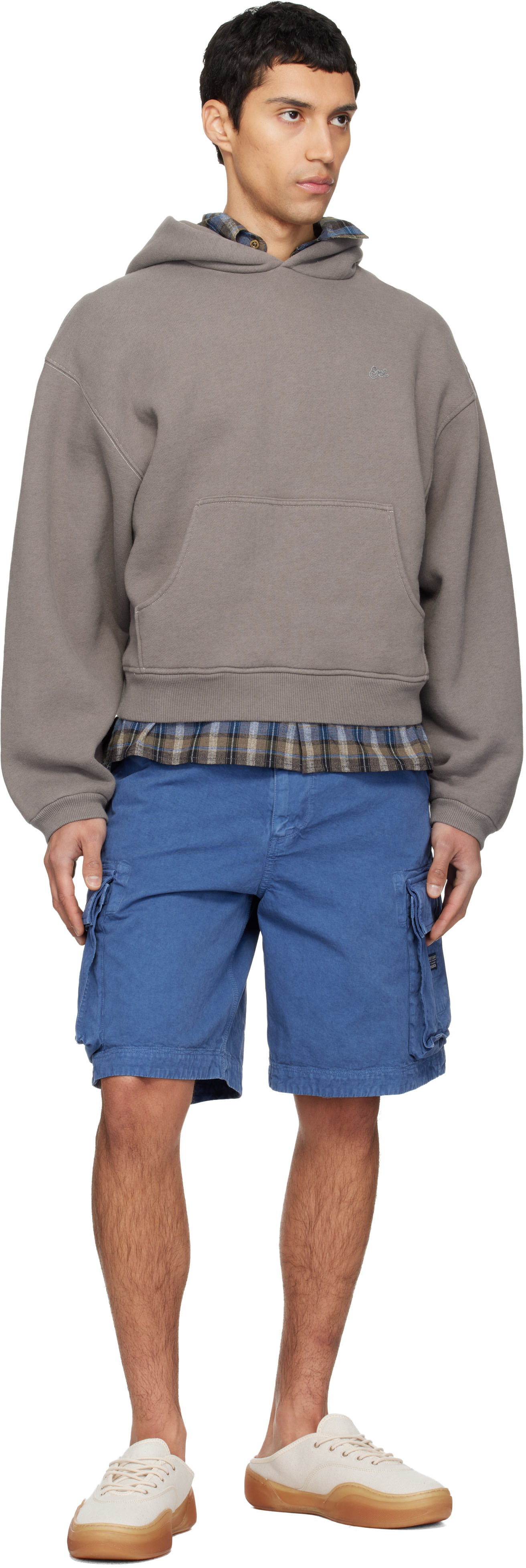 ERL - Pull à capuche Heathered taupe