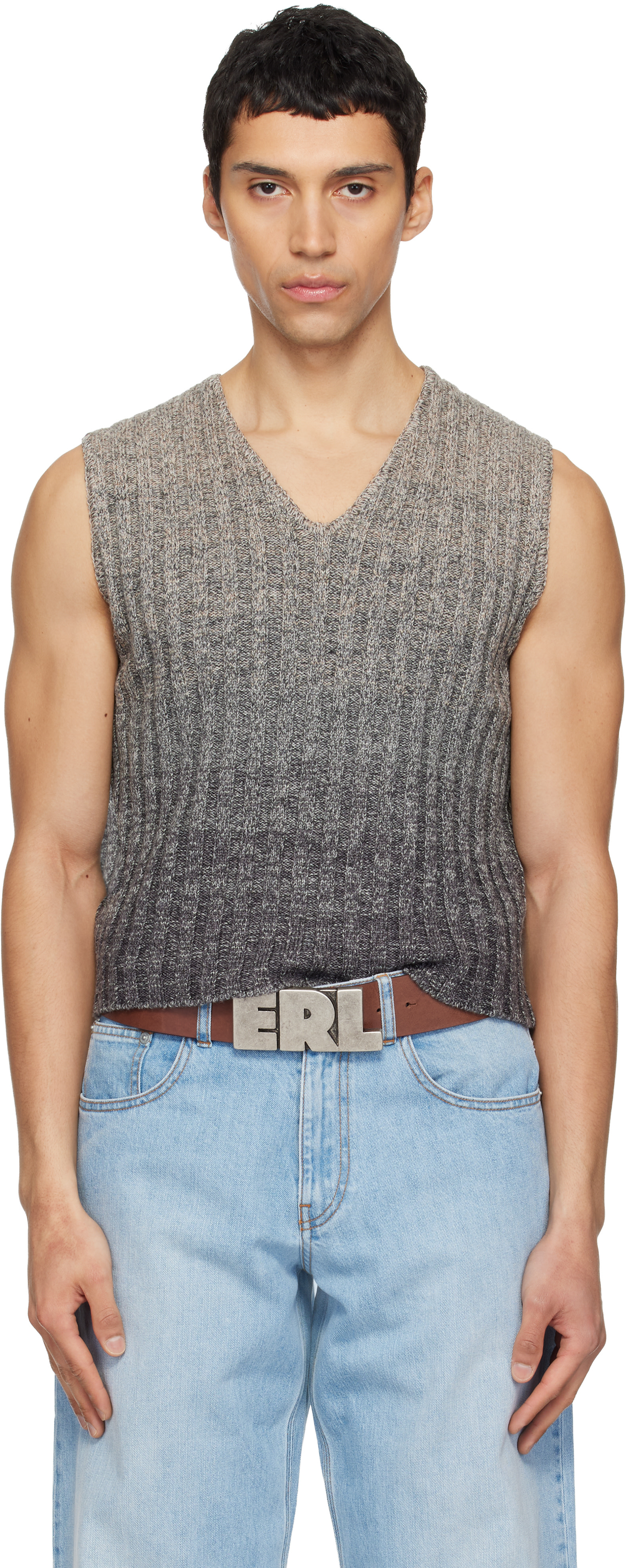 ERL - Gilet dégradé gris