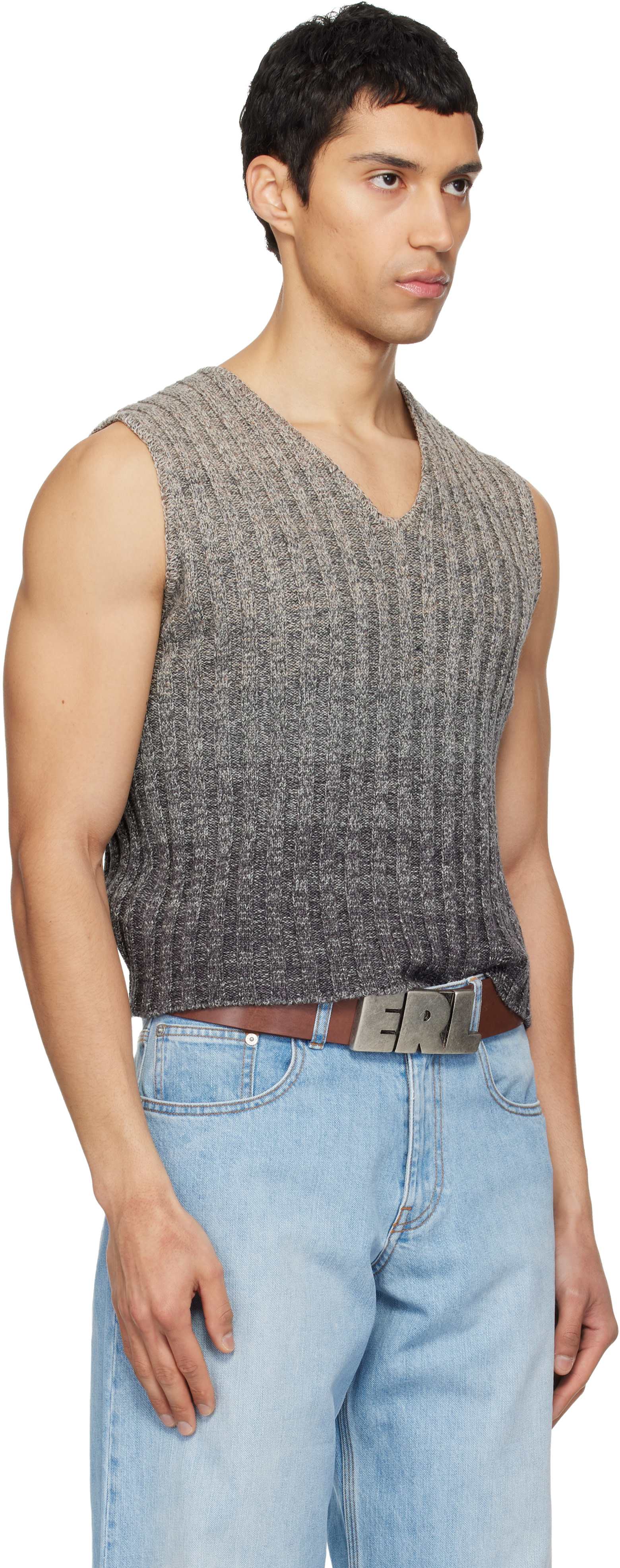 ERL - Gilet dégradé gris