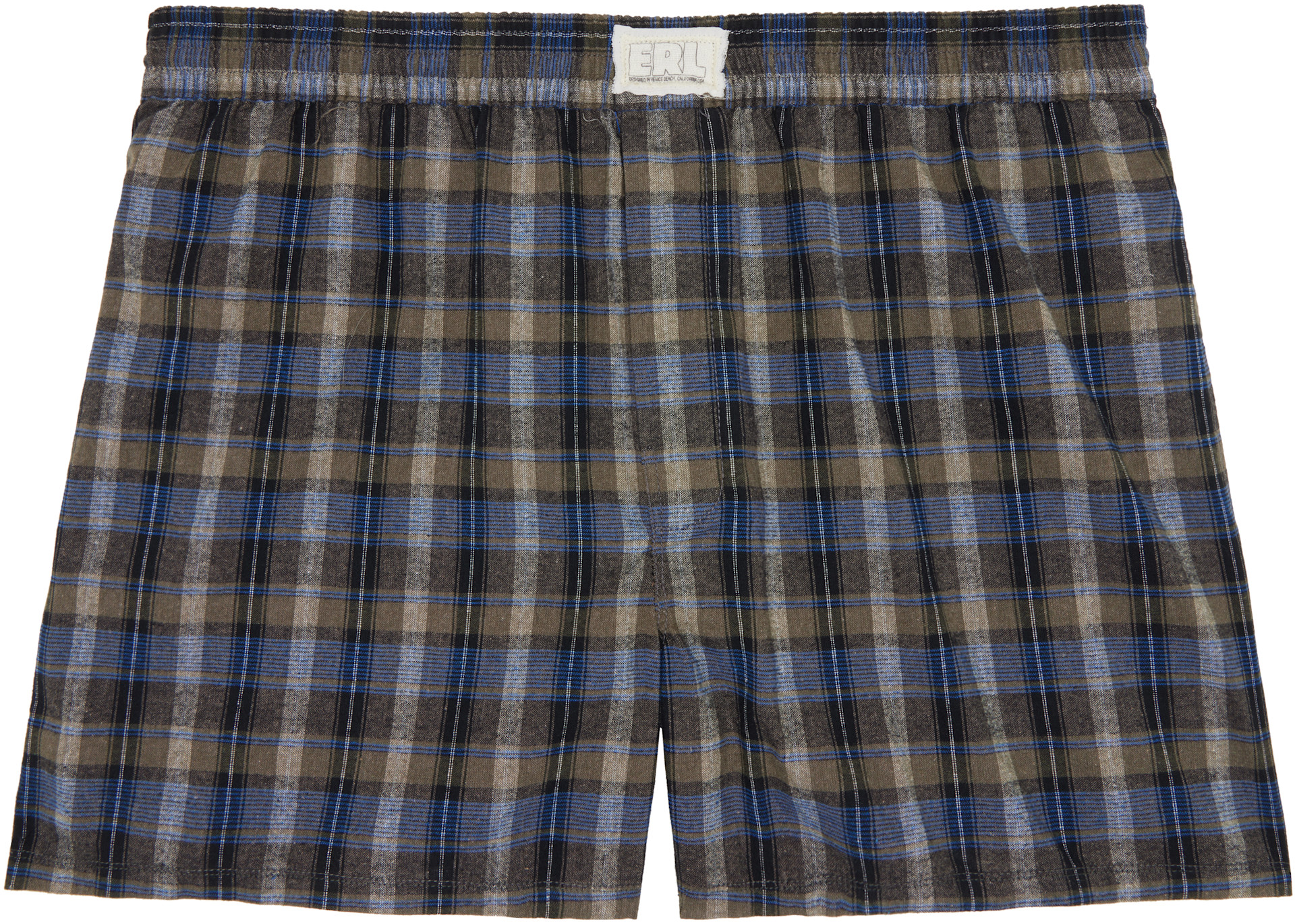 ERL: グレー＆ネイビー Plaid ボクサー ショートパンツ | SSENSE 日本