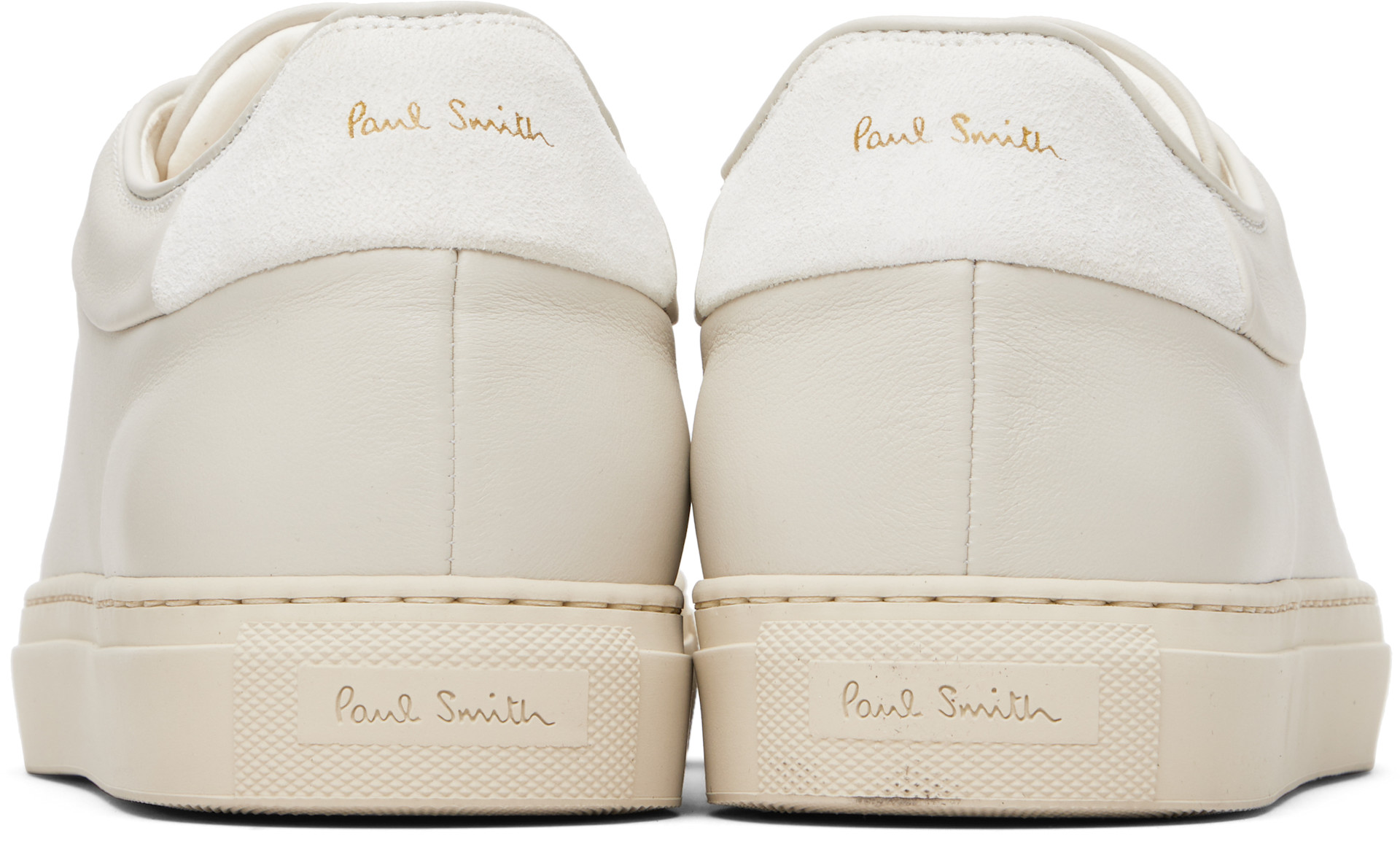 Paul Smith - Baskets Basso blanc cassé en cuir