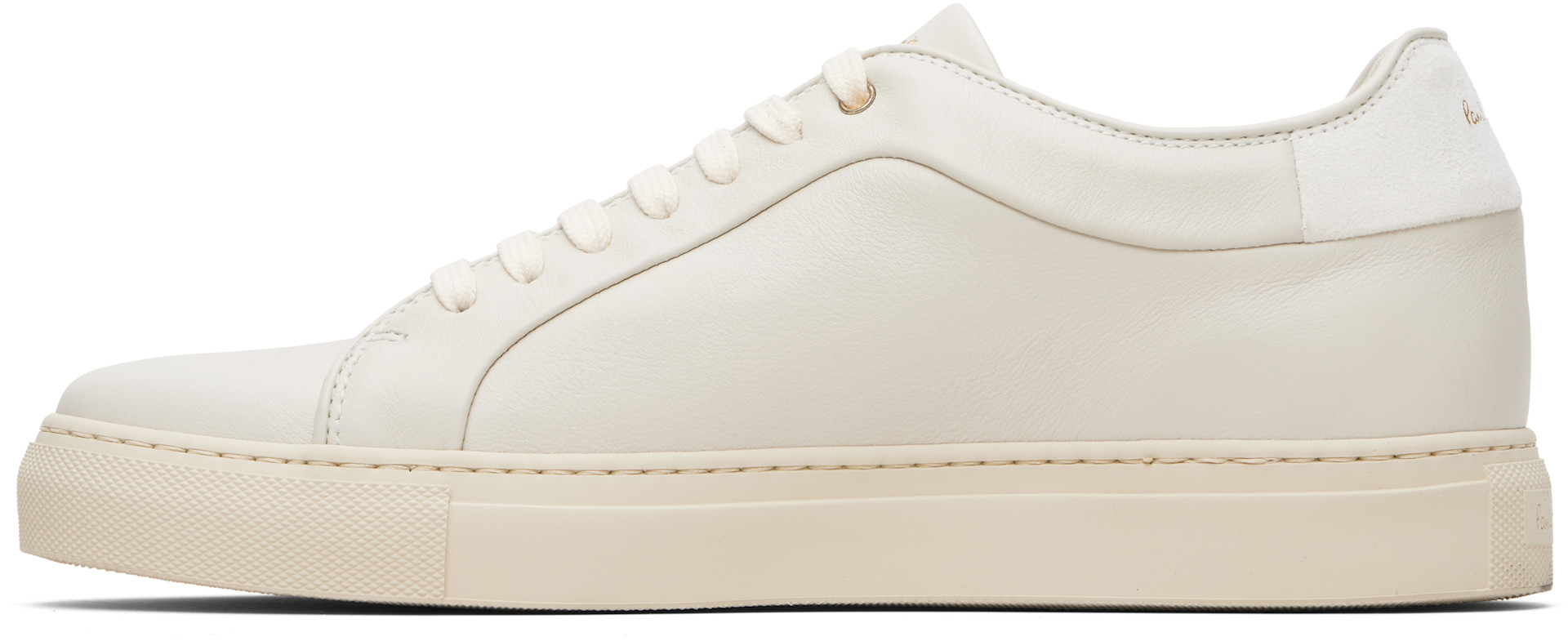 Paul Smith - Baskets Basso blanc cassé en cuir