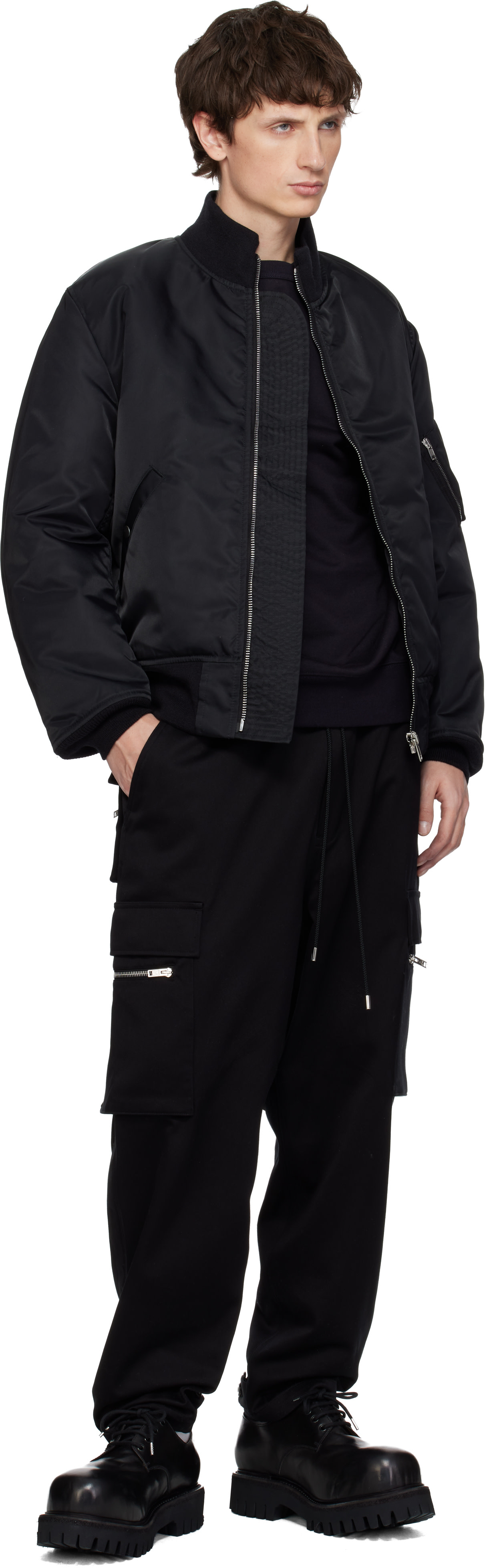 A DICIANNOVEVENTITRE リュック　アコーディオン A DICIANNOVEVENTITRE: Black Horse Octa Low Derbys | SSENSE