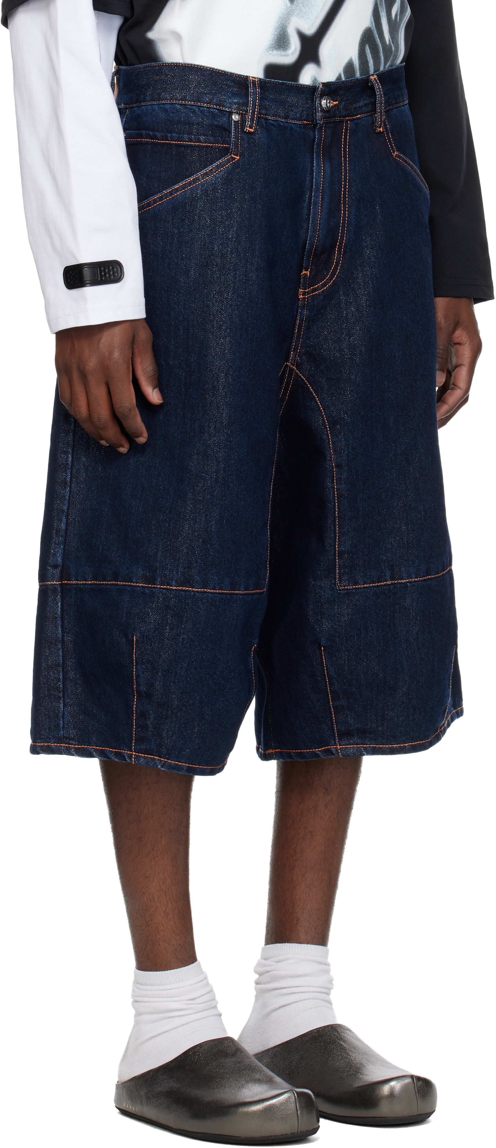 PDF - Short Positano bleu en denim