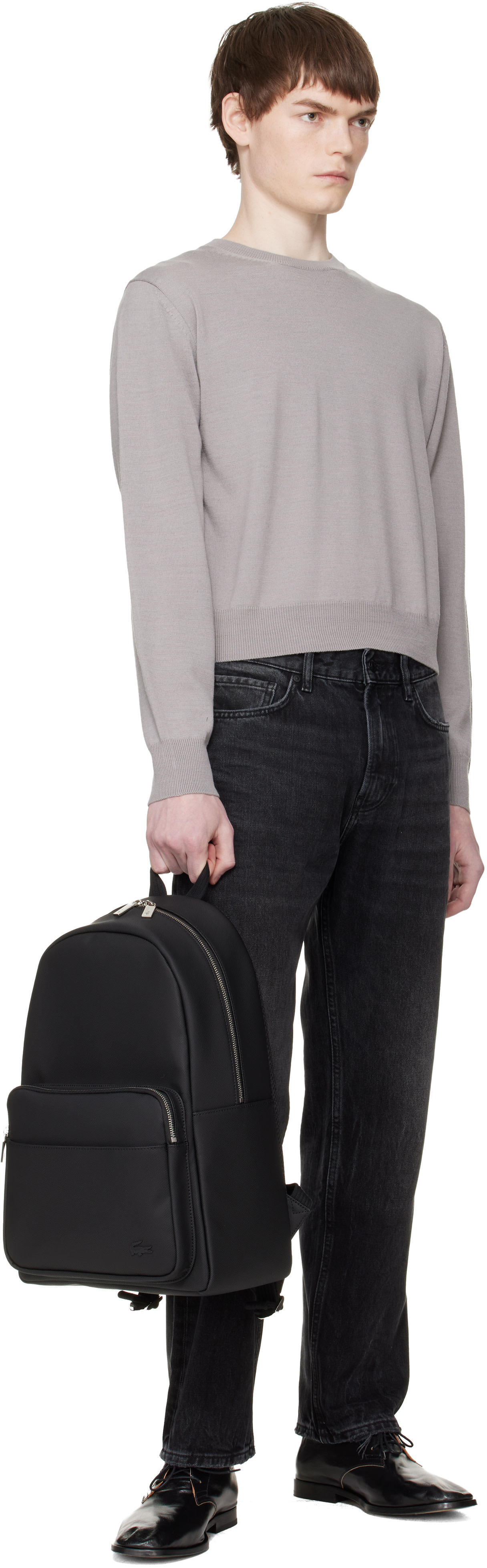 Lacoste: Black Classic Backpack | SSENSE