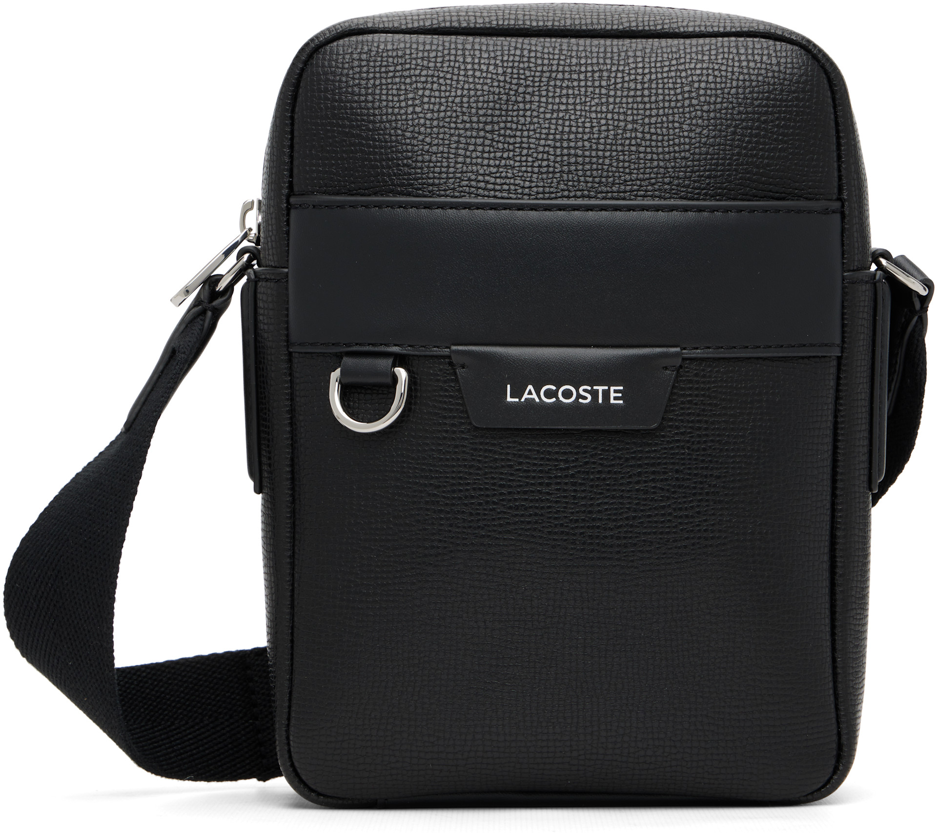 Lacoste - Black Ossian Leather Satchel Bag