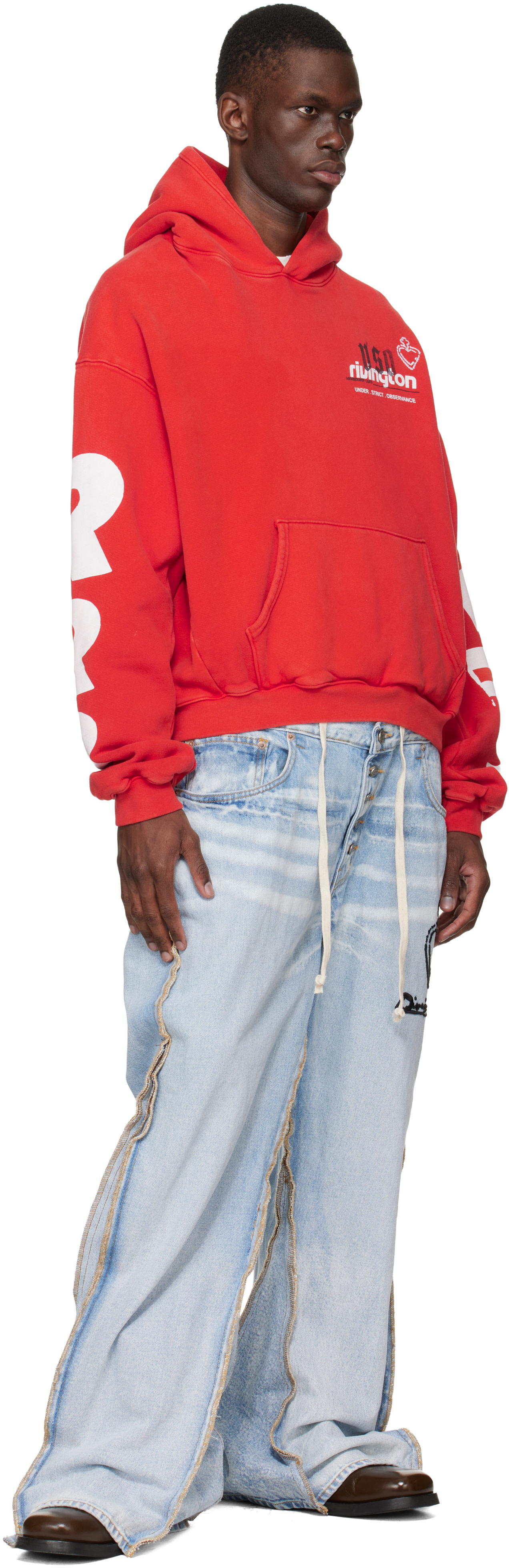 Rivington Roi Rebis: Blue Ocultista He Rose 3 Jeans | SSENSE