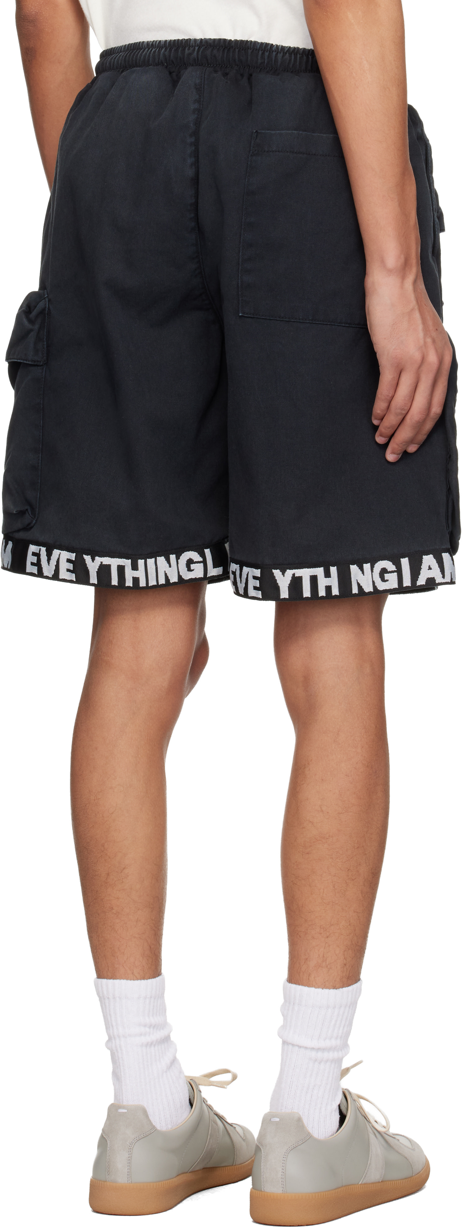 Rivington Roi Rebis: Black Left Out Shorts | SSENSE
