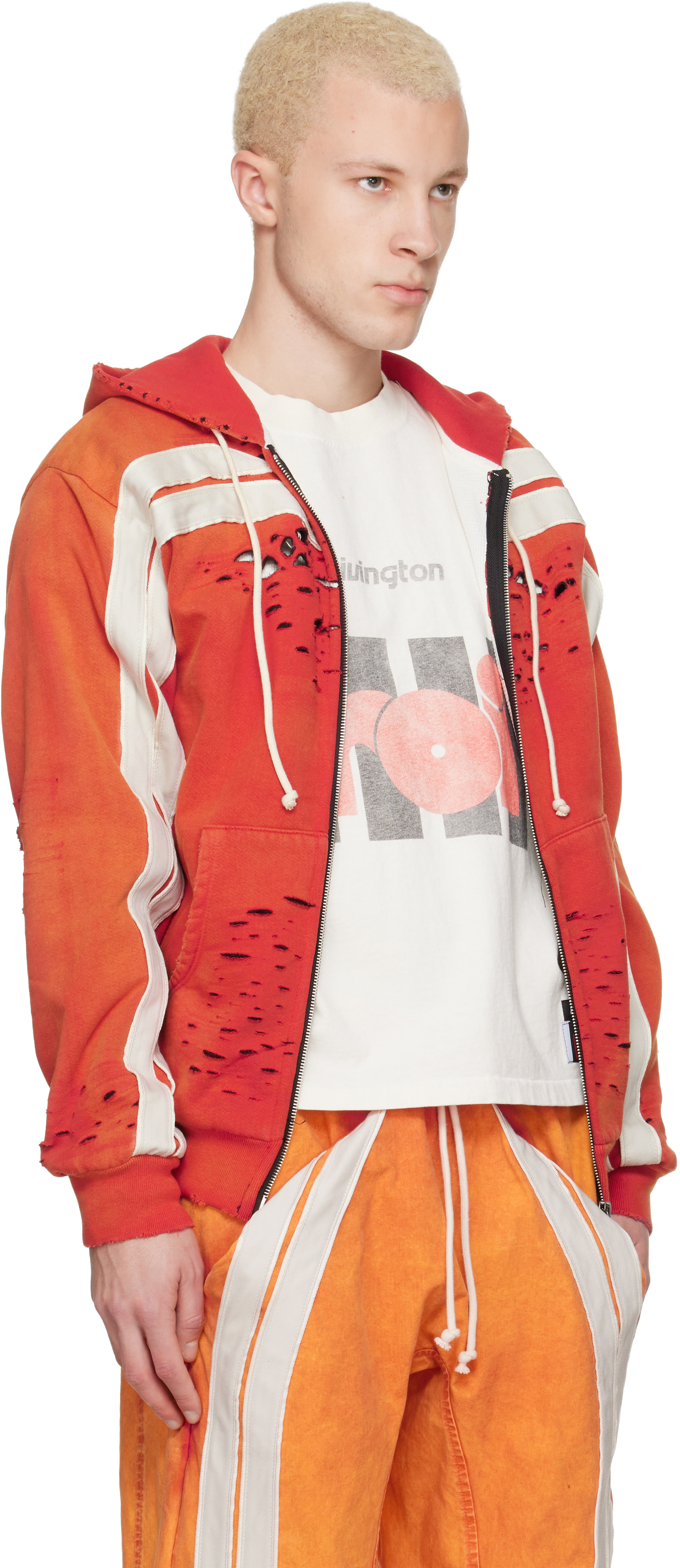 Rivington Roi Rebis - Pull à capuche Apocrypha Pious orange à glissière