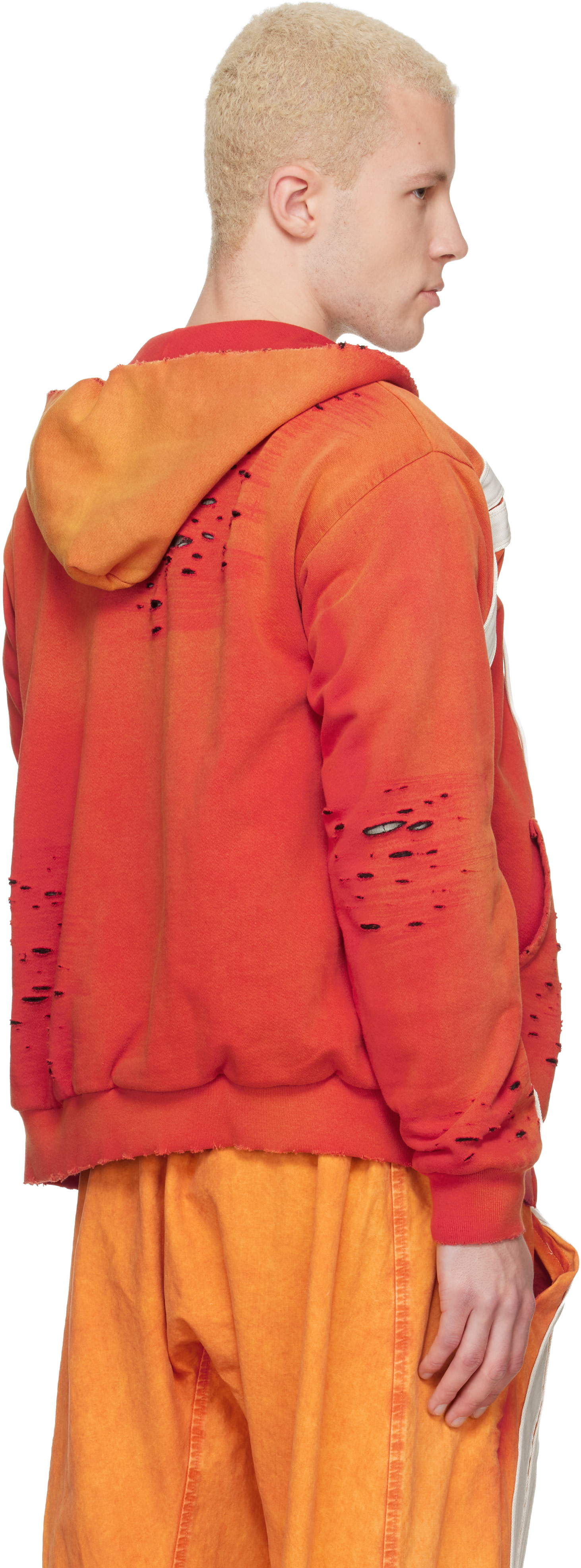 Rivington Roi Rebis - Pull à capuche Apocrypha Pious orange à glissière
