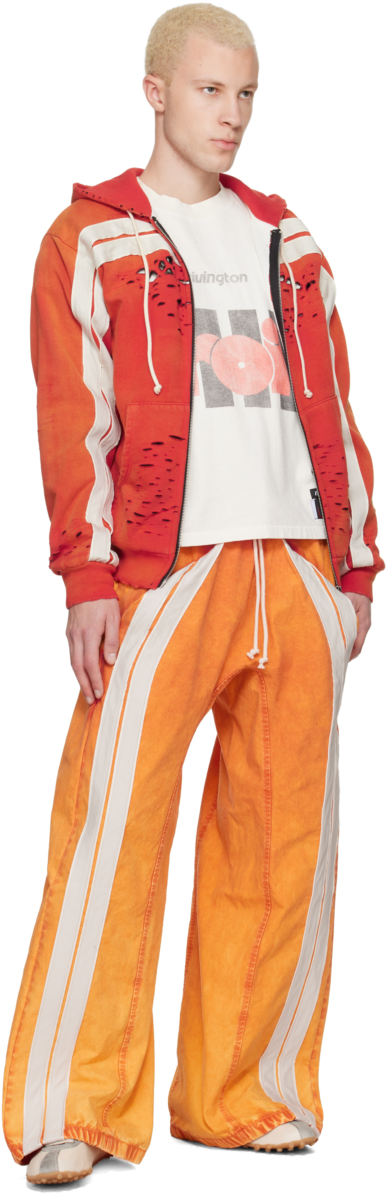 Rivington Roi Rebis - Pull à capuche Apocrypha Pious orange à glissière