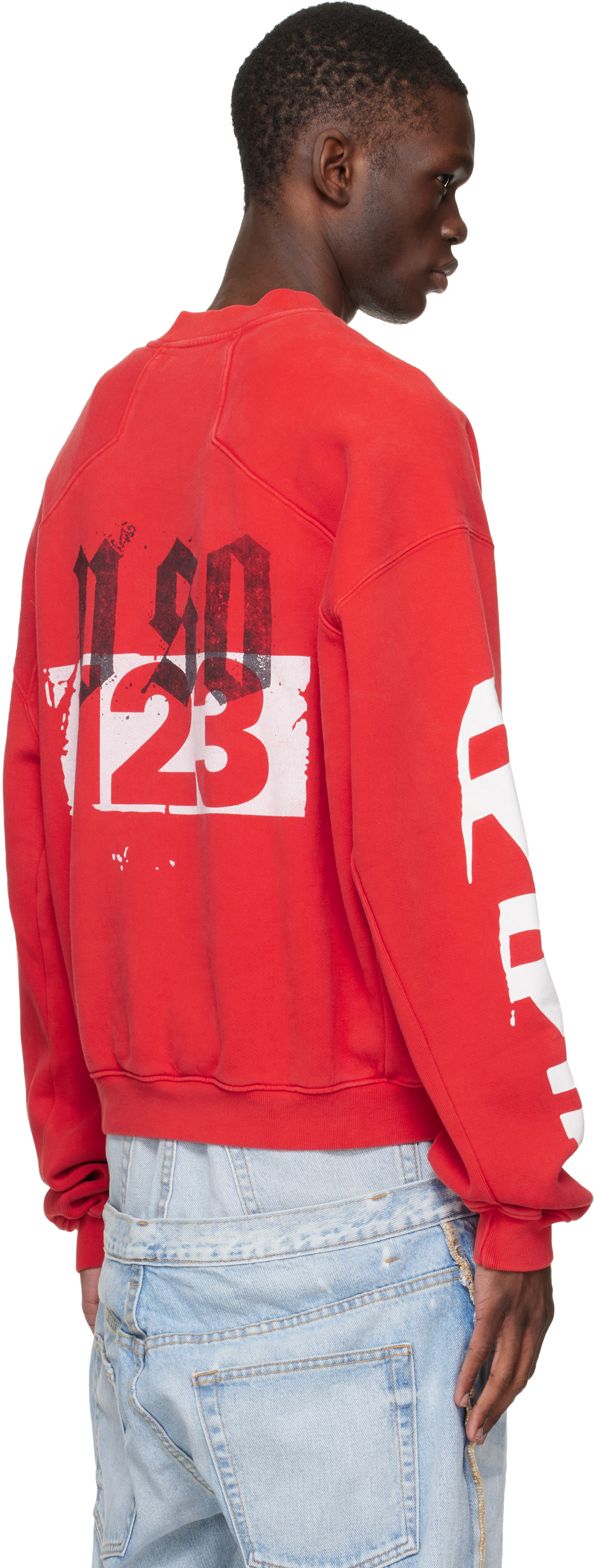 Rivington Roi Rebis: Red Membership USO Crewneck Sweatshirt | SSENSE