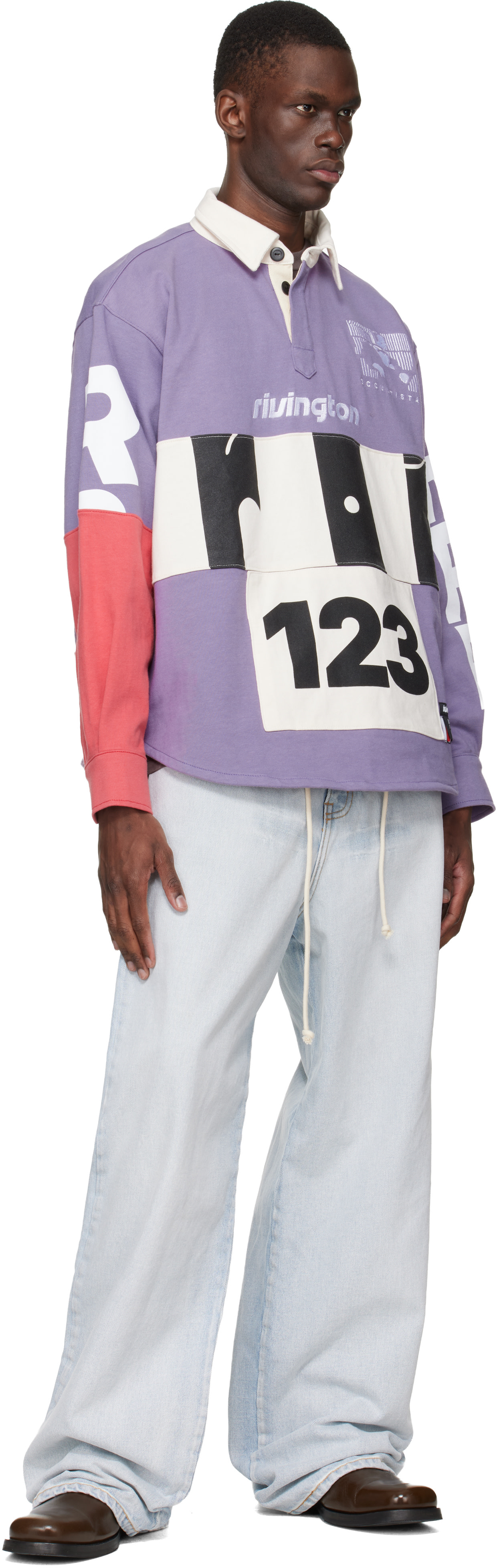 Rivington Roi Rebis: Purple Apocrypha Rugby Polo | SSENSE Netherlands