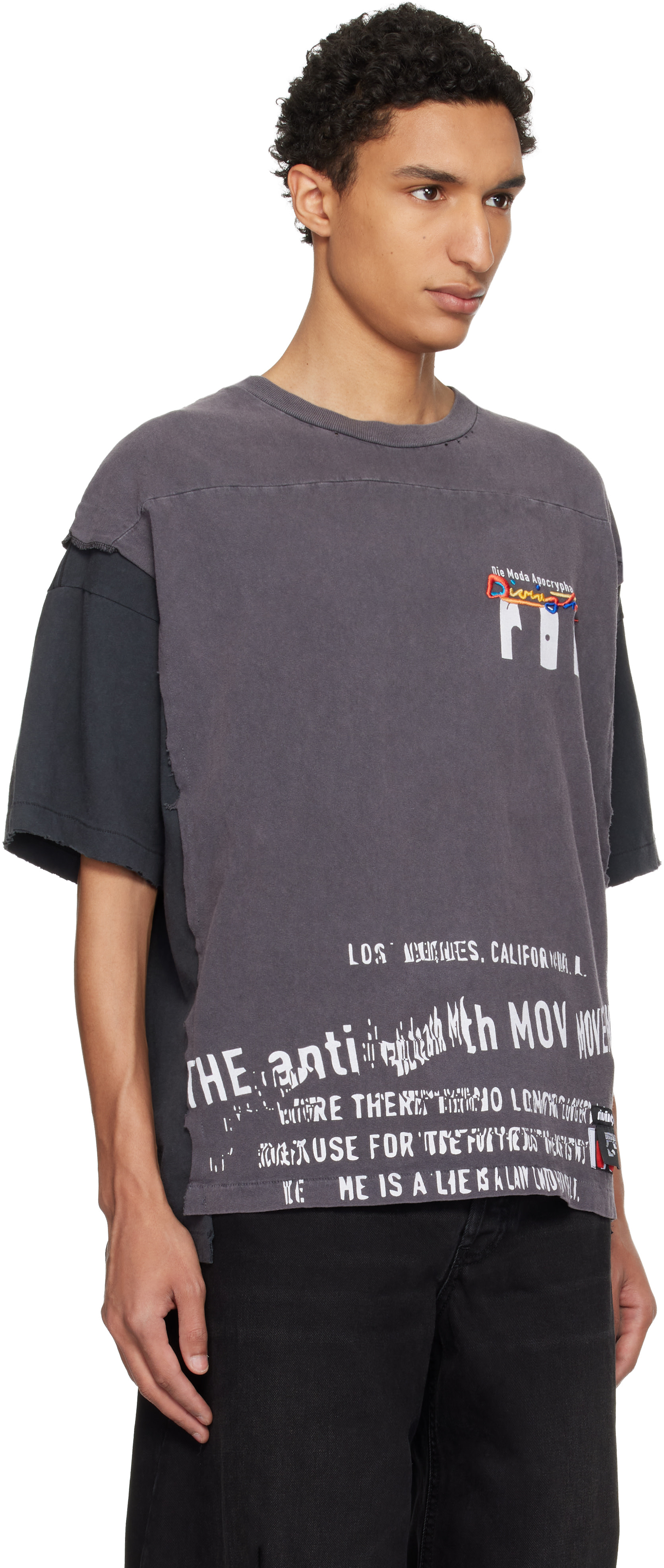 Rivington Roi Rebis: Gray Moda Apocrypha Quad T-shirt | SSENSE