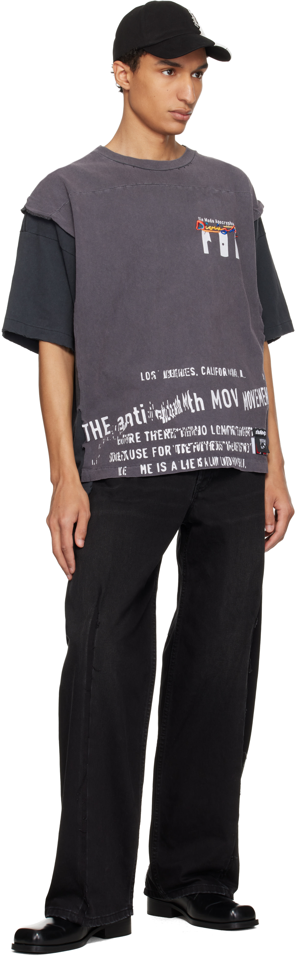 Rivington Roi Rebis: Gray Moda Apocrypha Quad T-shirt | SSENSE