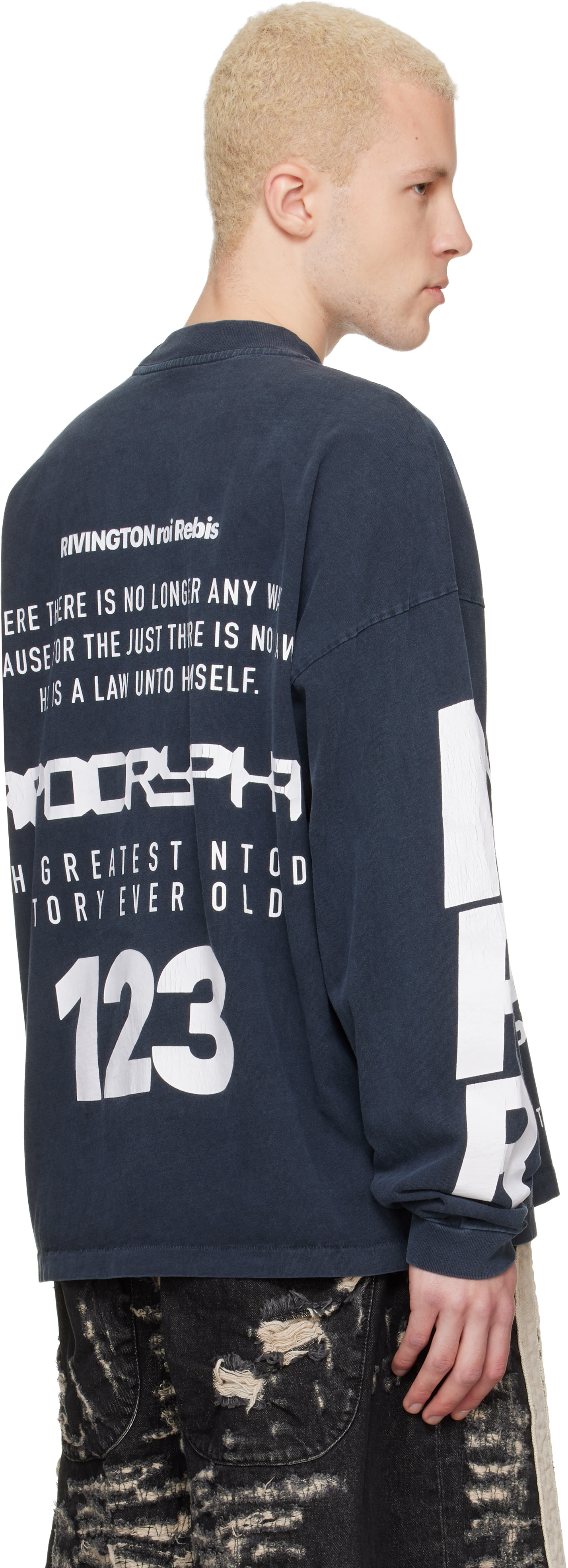 Rivington Roi Rebis: Black 'The Anti-Body' Vintage Long Sleeve T