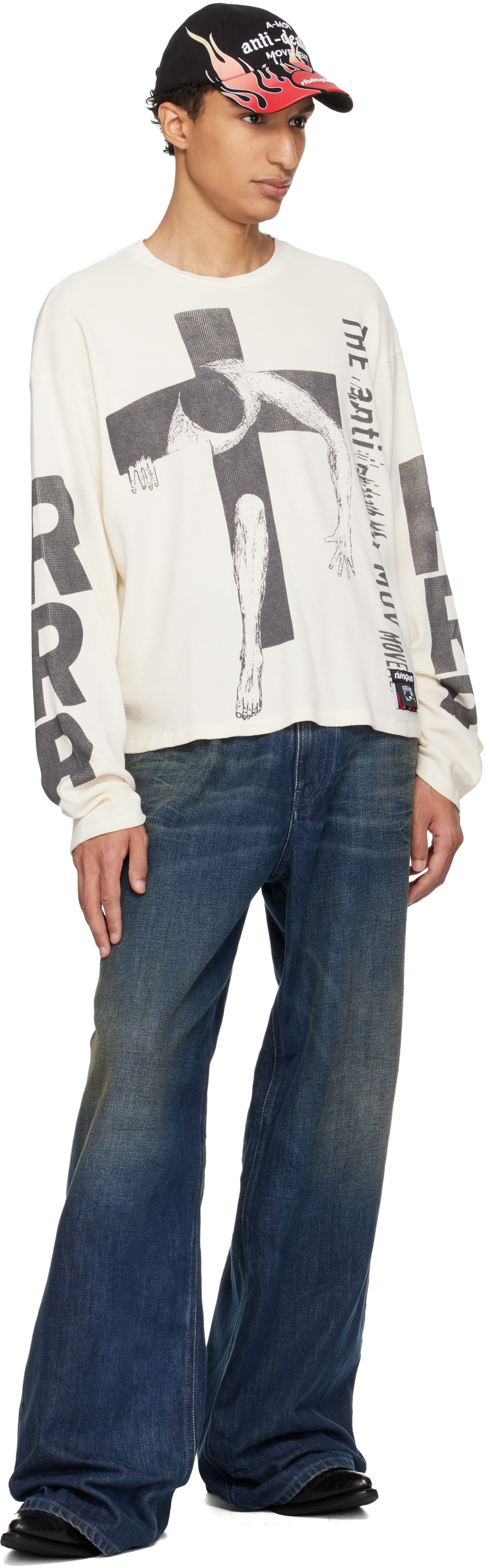 Rivington Roi Rebis: Off-White Pop Out Thermal T-shirt | SSENSE