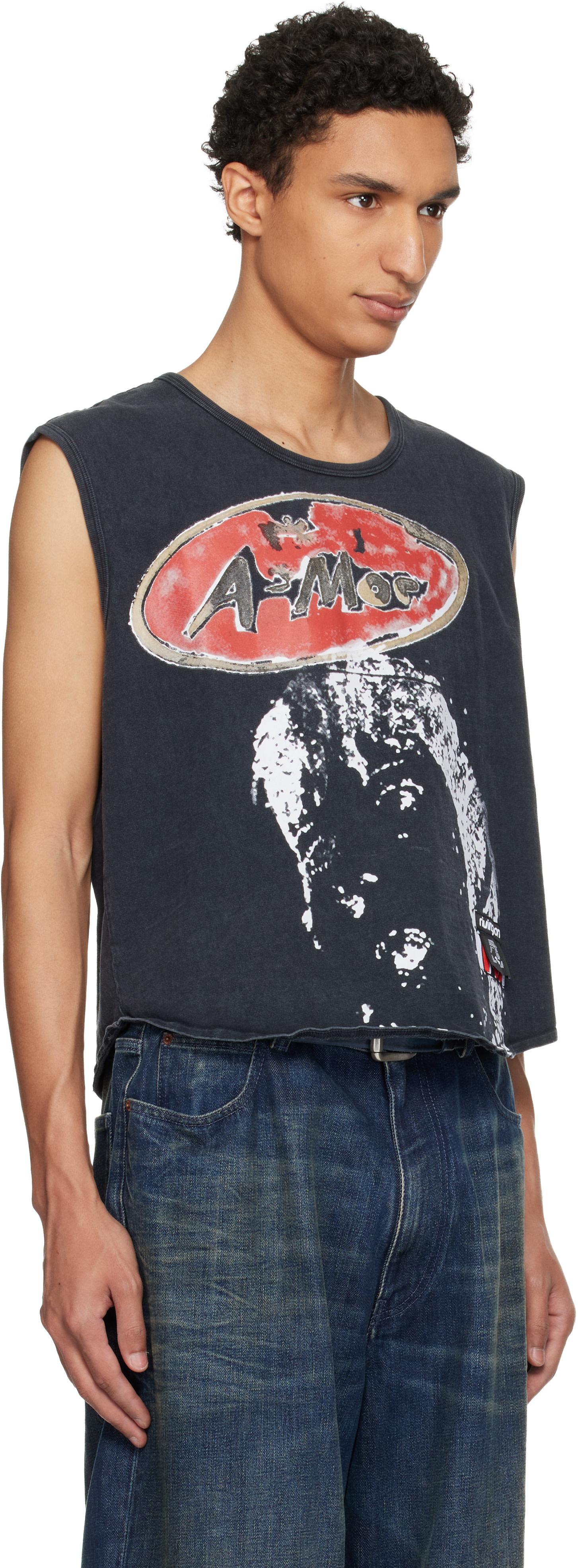 トップス Rivington roi rebis Tee Rivington Roi Rebis: Black 'Amor' Muscle T-shirt | SSENSE Canada