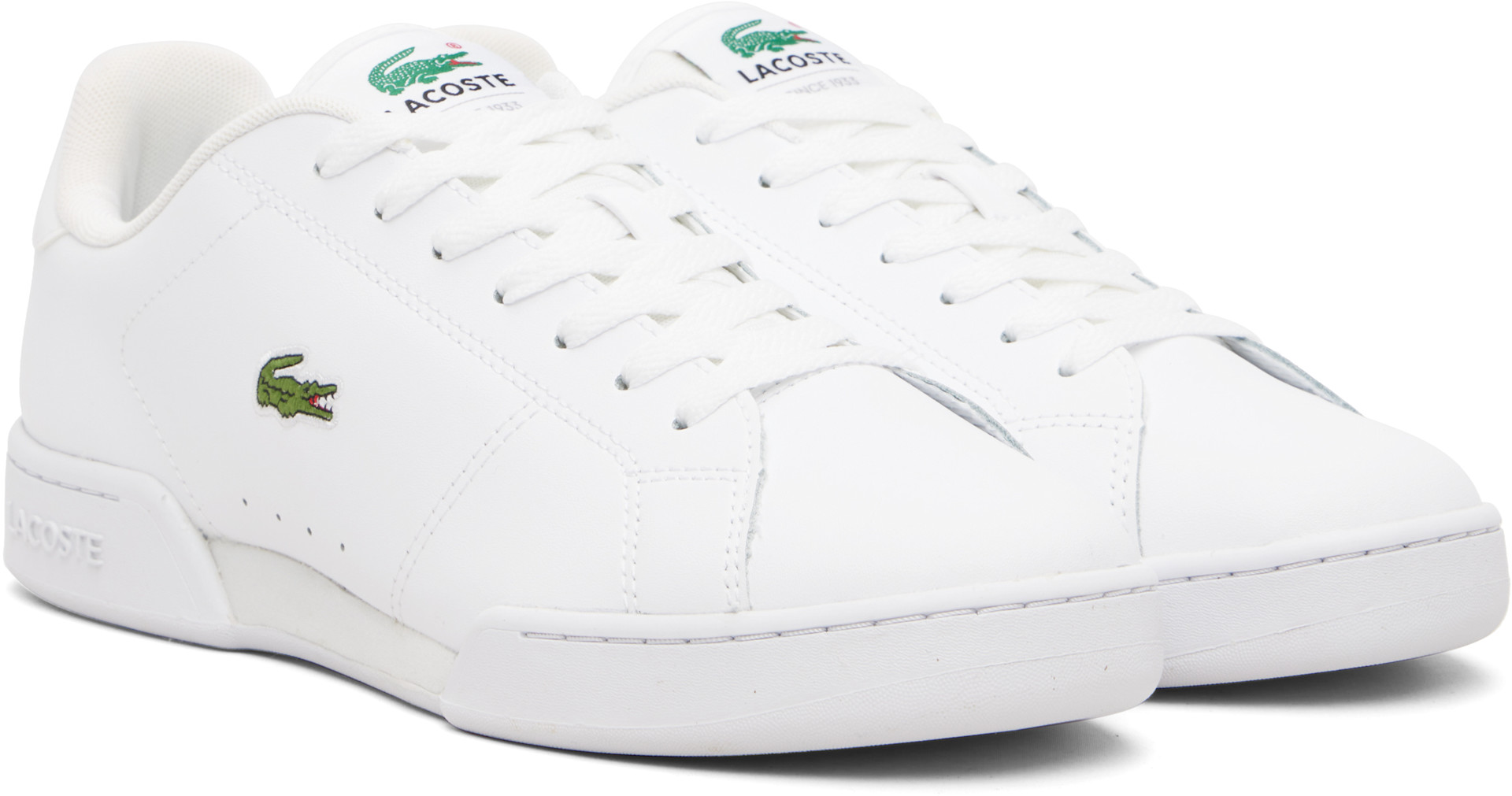 Lacoste - ホワイト Carnaby Cup レザースニーカー
