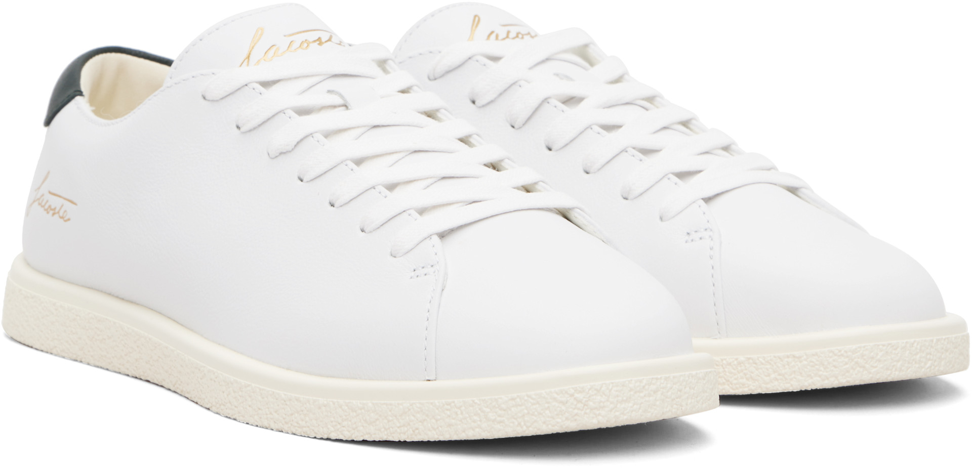 Lacoste: ホワイト Linecourt レザースニーカー | SSENSE 日本