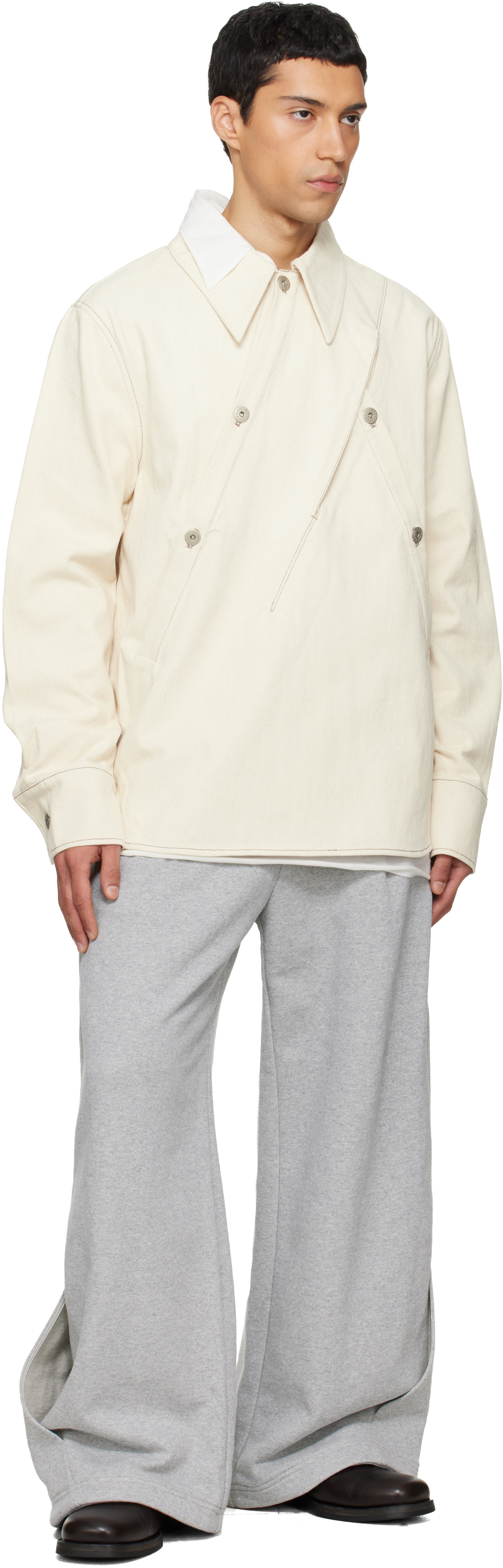 NULLUS - Gray Interweaved Sweatpants