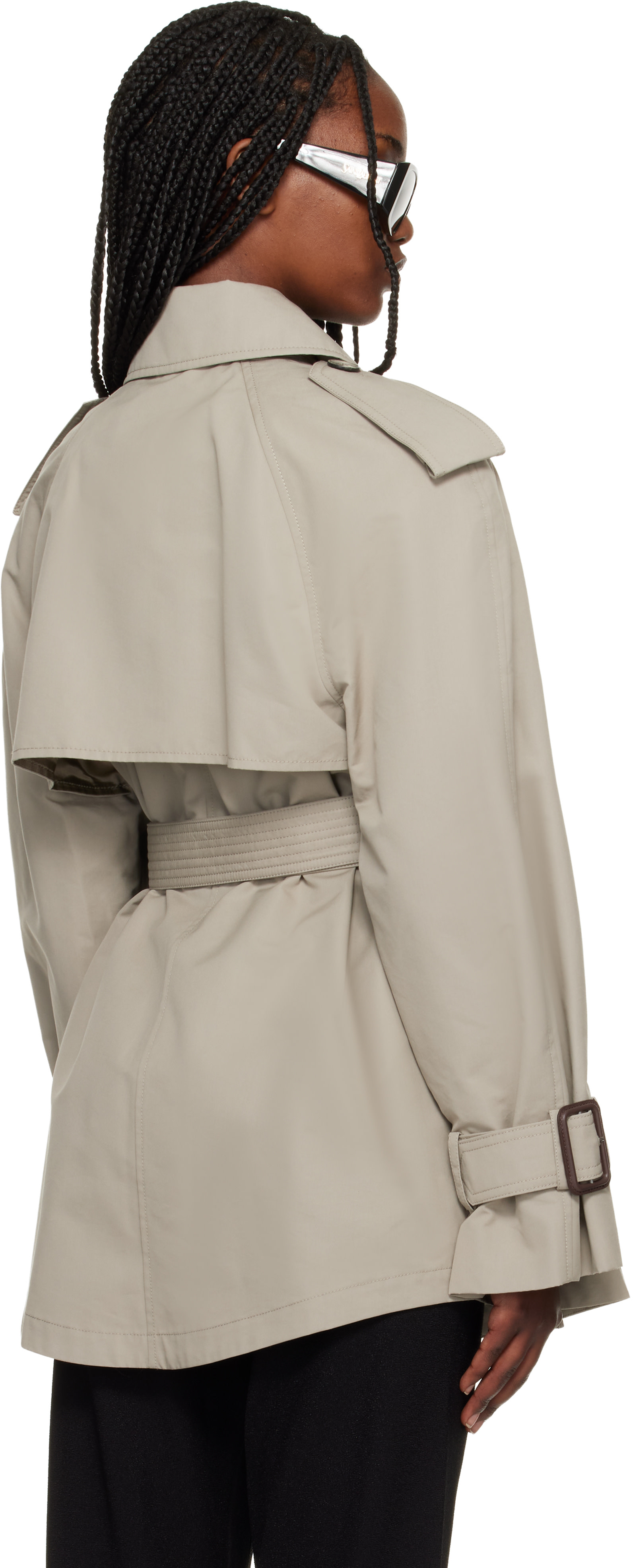 WARDROBE.NYC - Mini trench taupe