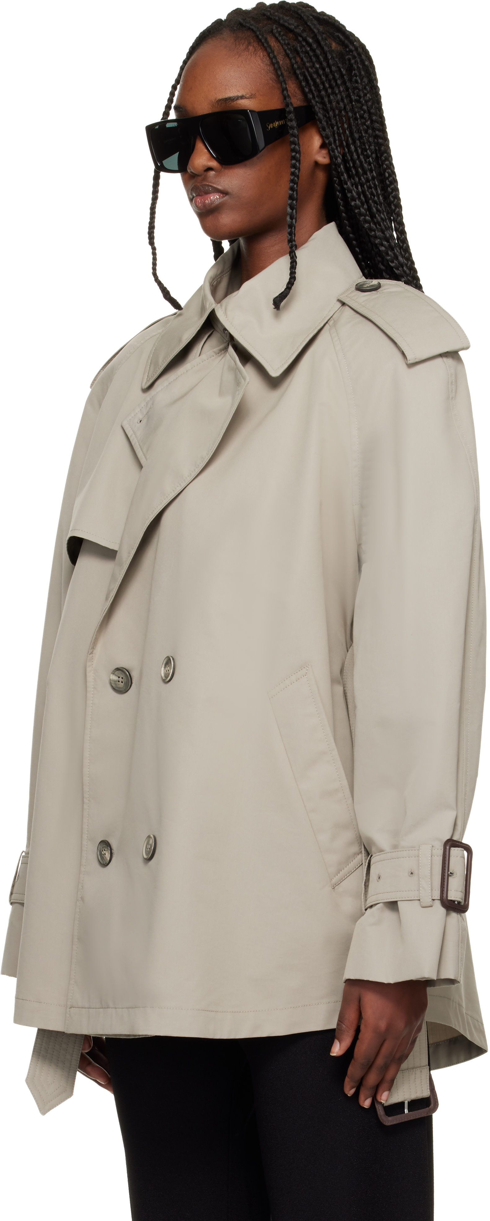 WARDROBE.NYC - Mini trench taupe