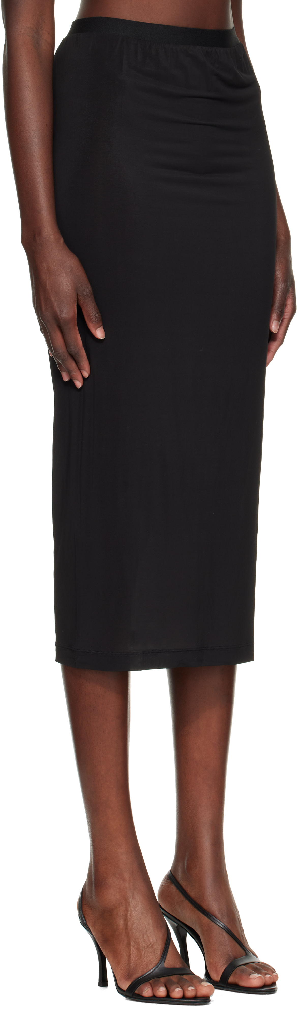 WARDROBE.NYC - Jupe midi semi-transparente noire
