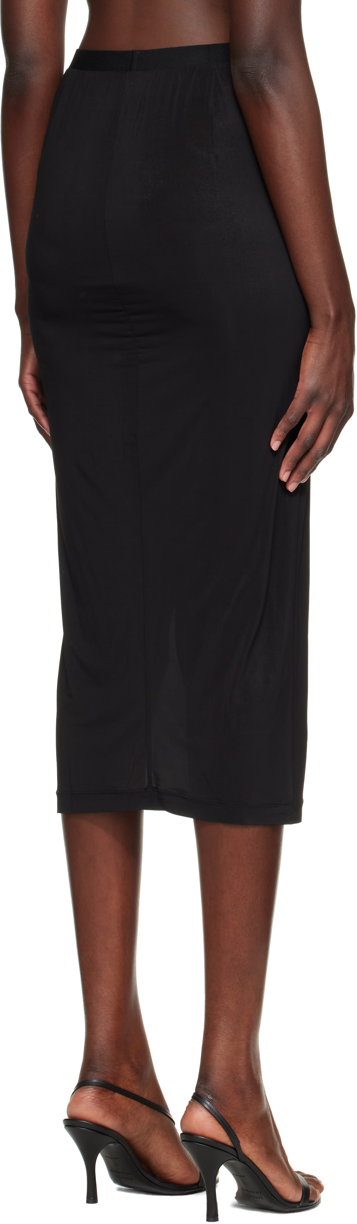 WARDROBE.NYC - Jupe midi semi-transparente noire