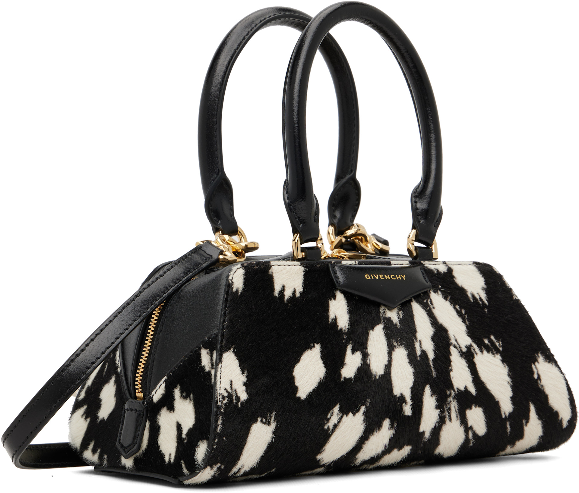 Givenchy - Mini sac horizontal noir et blanc - Antigona