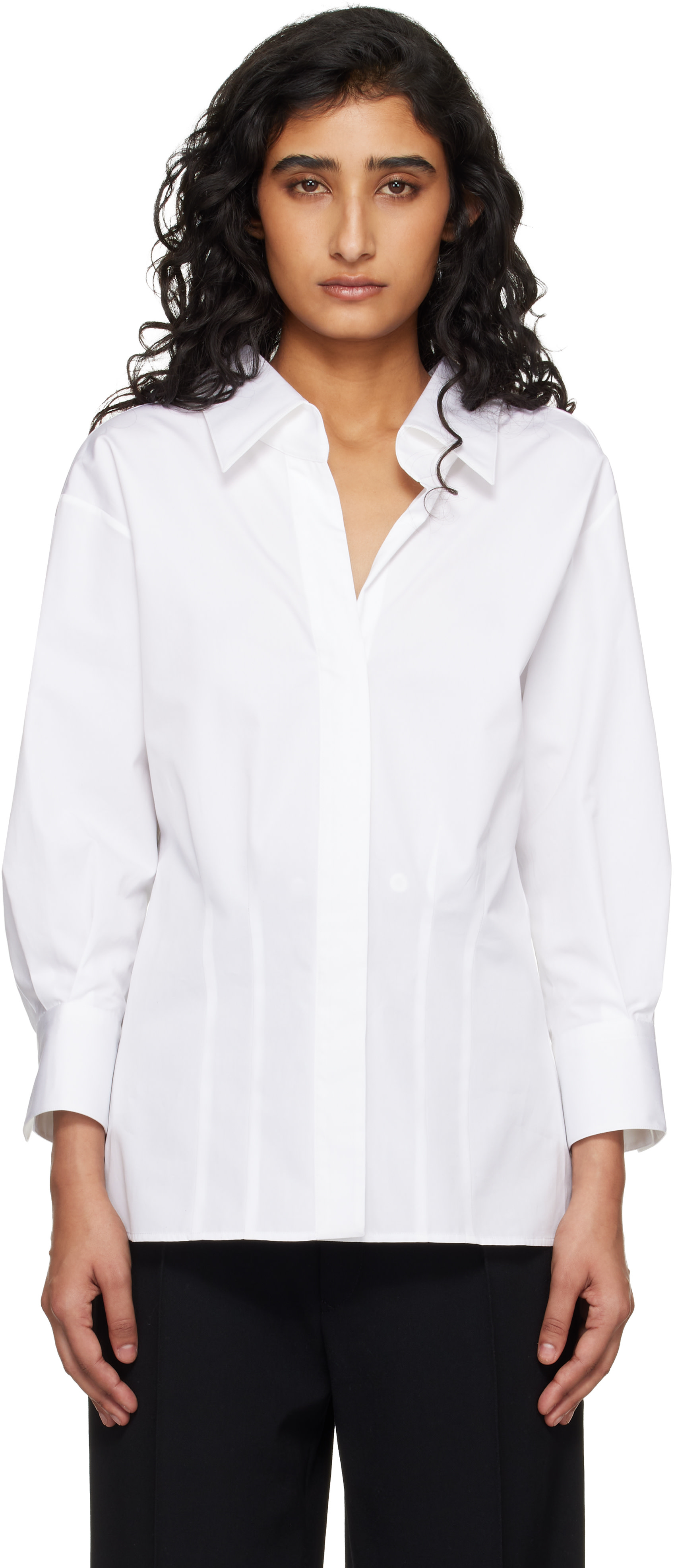 Givenchy - Chemise blanche en popeline à découpes