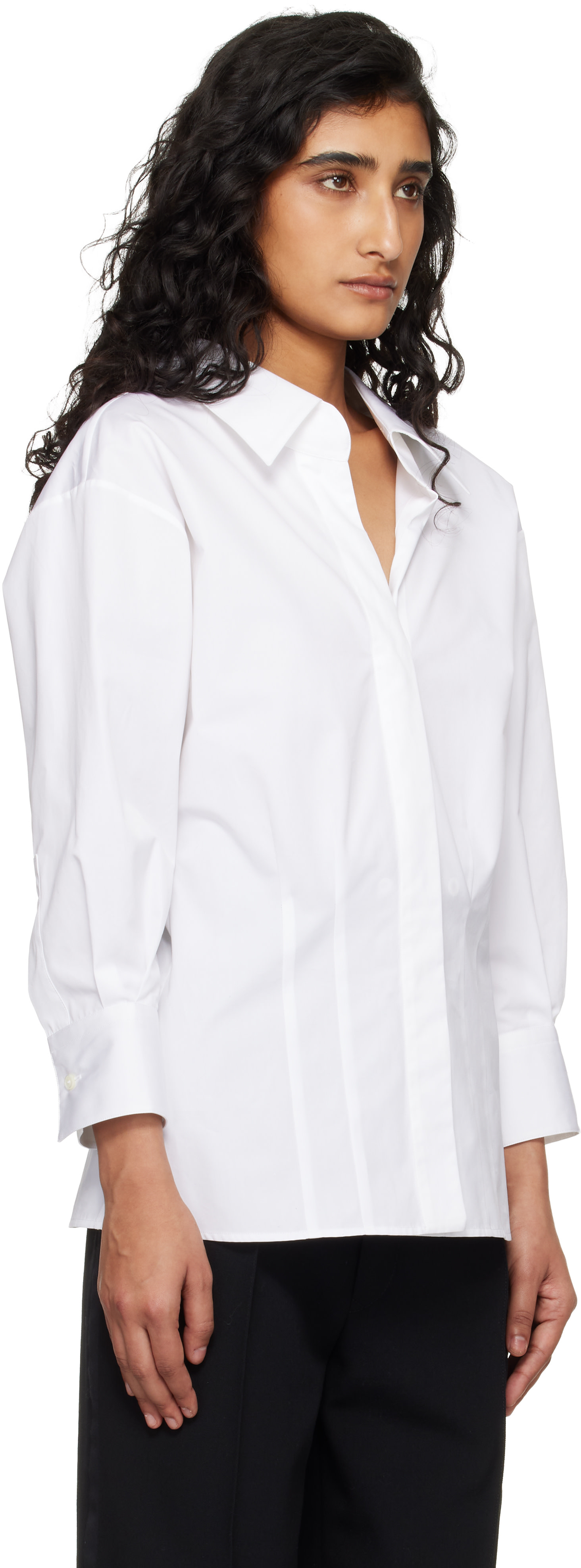 Givenchy - Chemise blanche en popeline à découpes