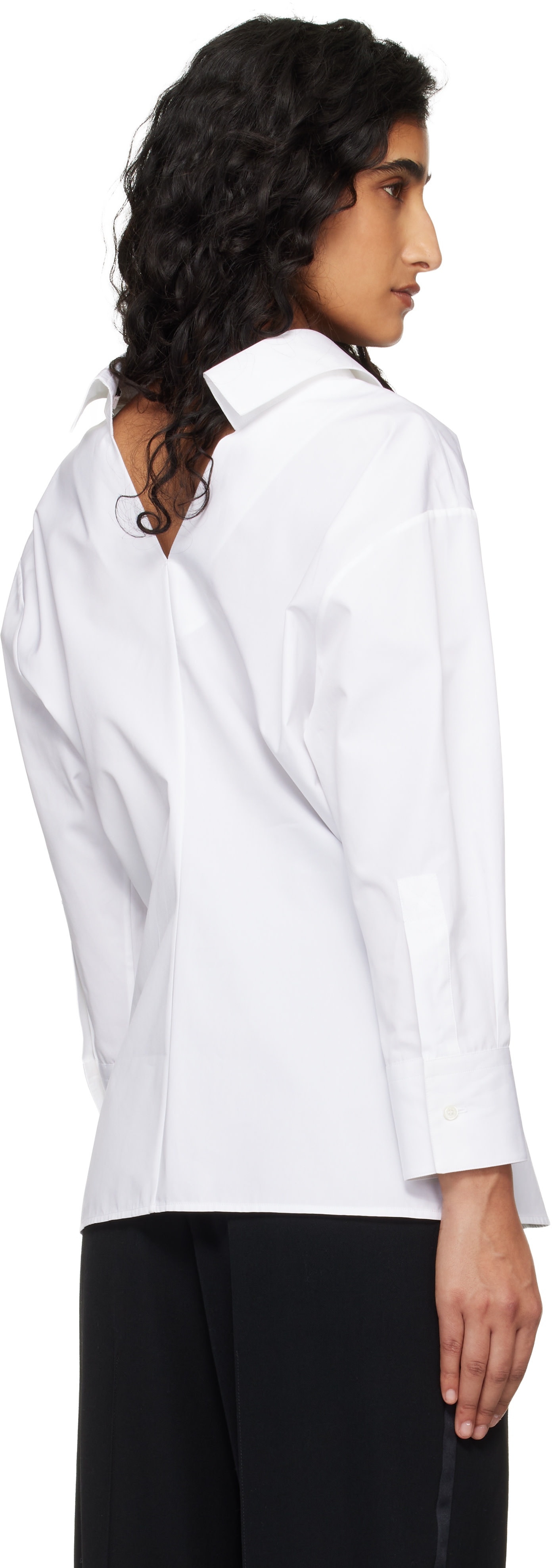 Givenchy - Chemise blanche en popeline à découpes