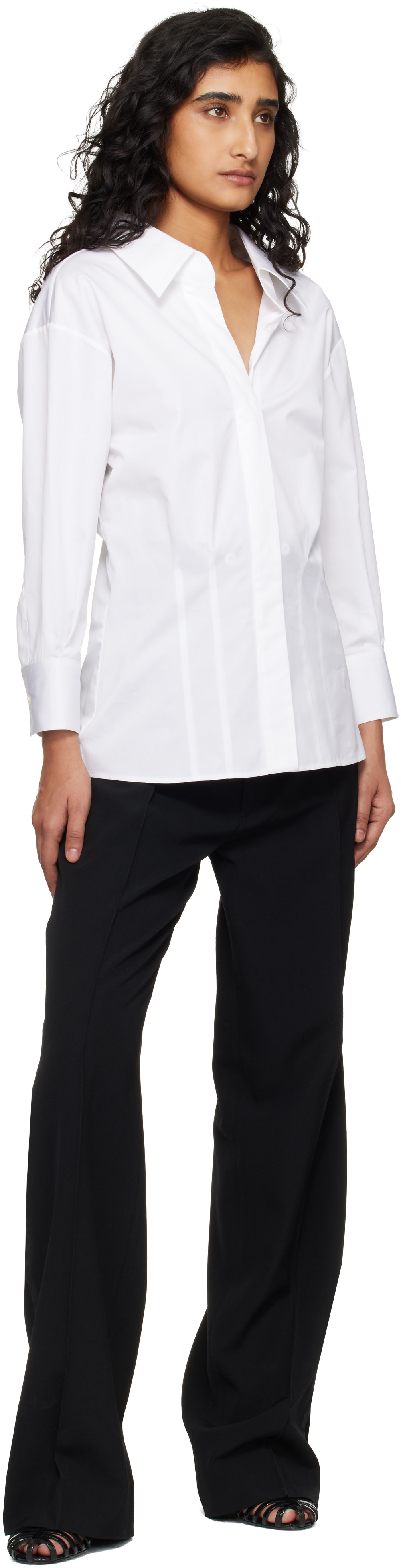 Givenchy - Chemise blanche en popeline à découpes