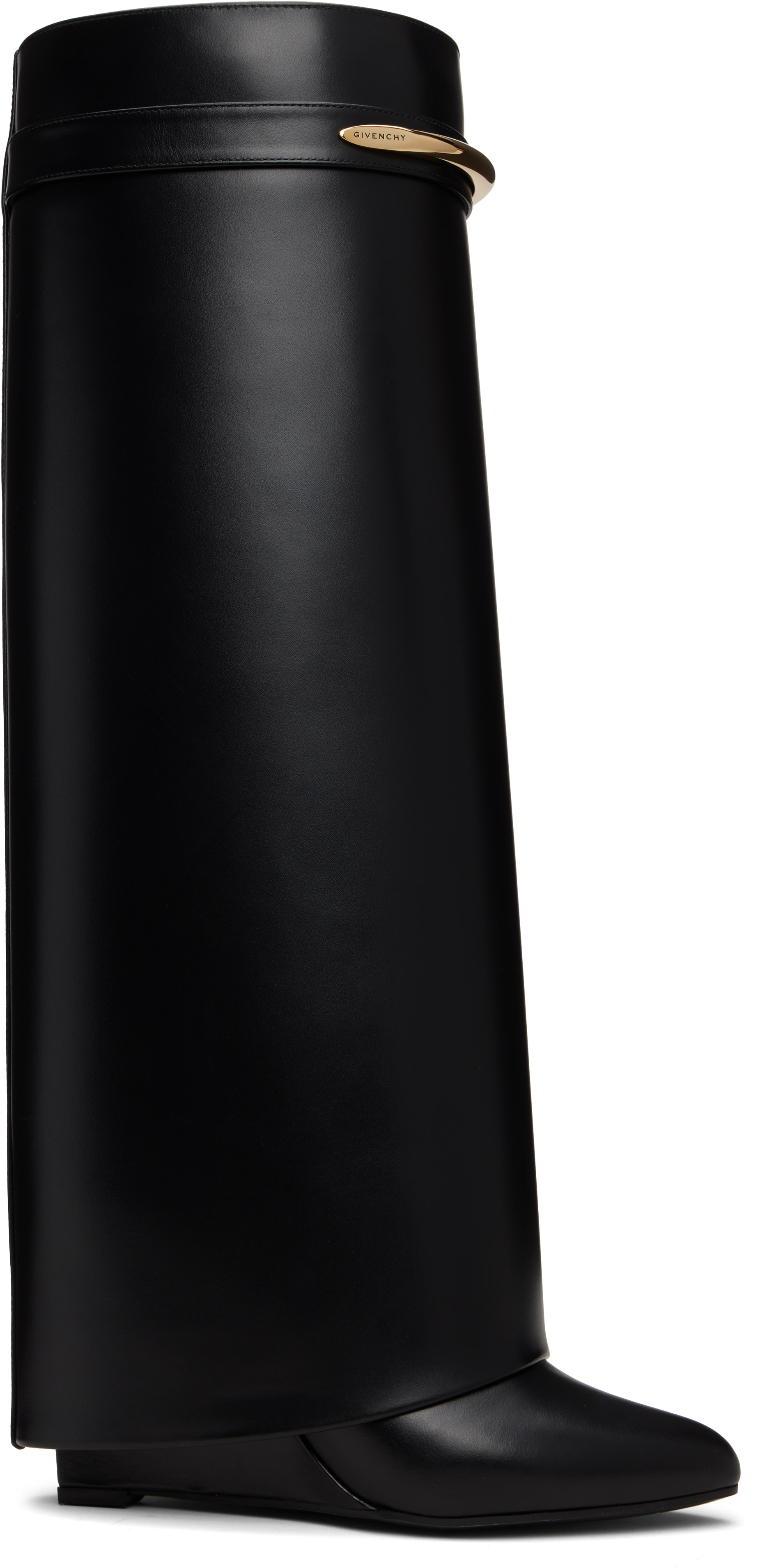 Givenchy: Black Shark Pinch Tall Boots | SSENSE