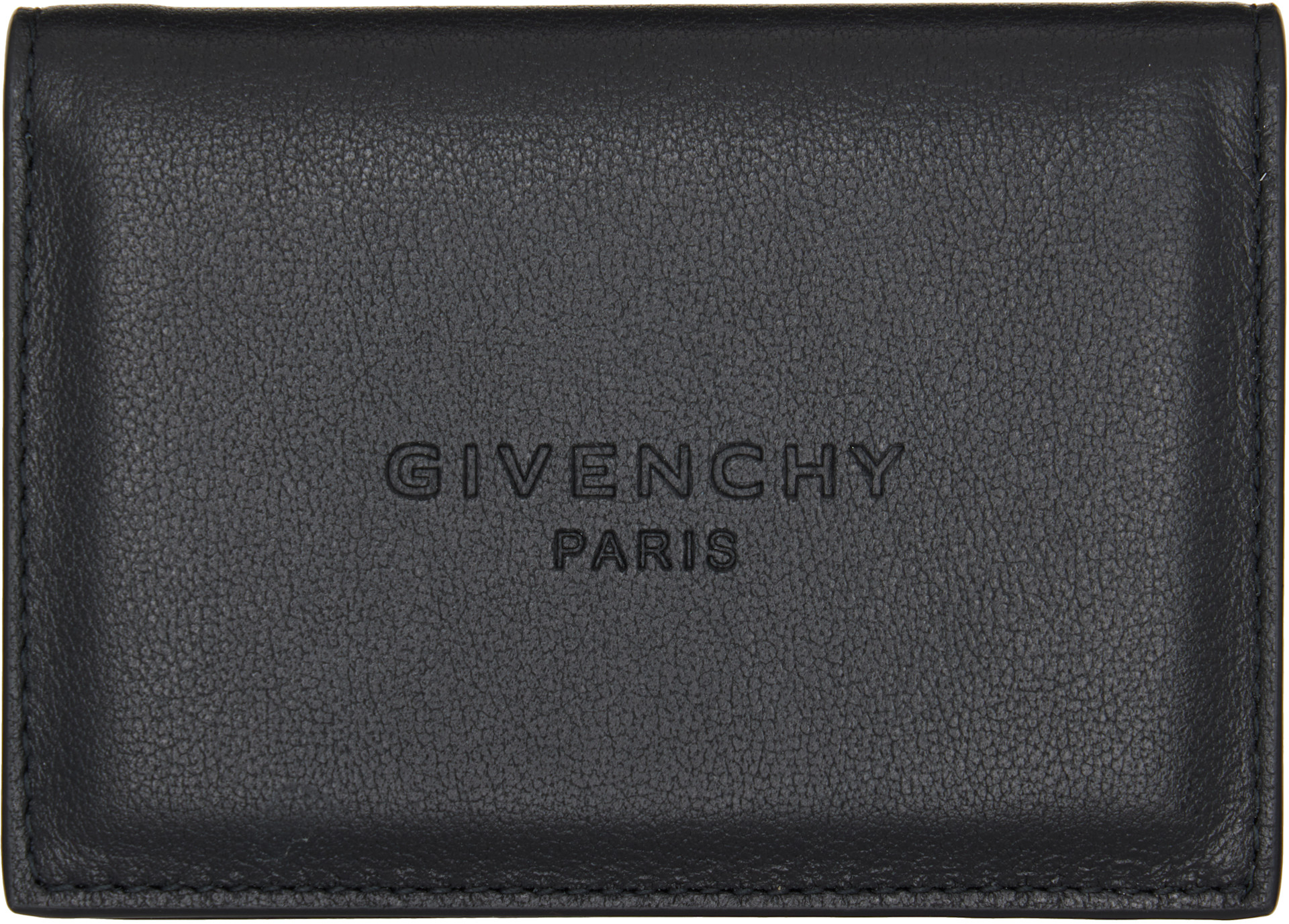Givenchy: Black Antigona Stamped Flap Card Holder | SSENSE