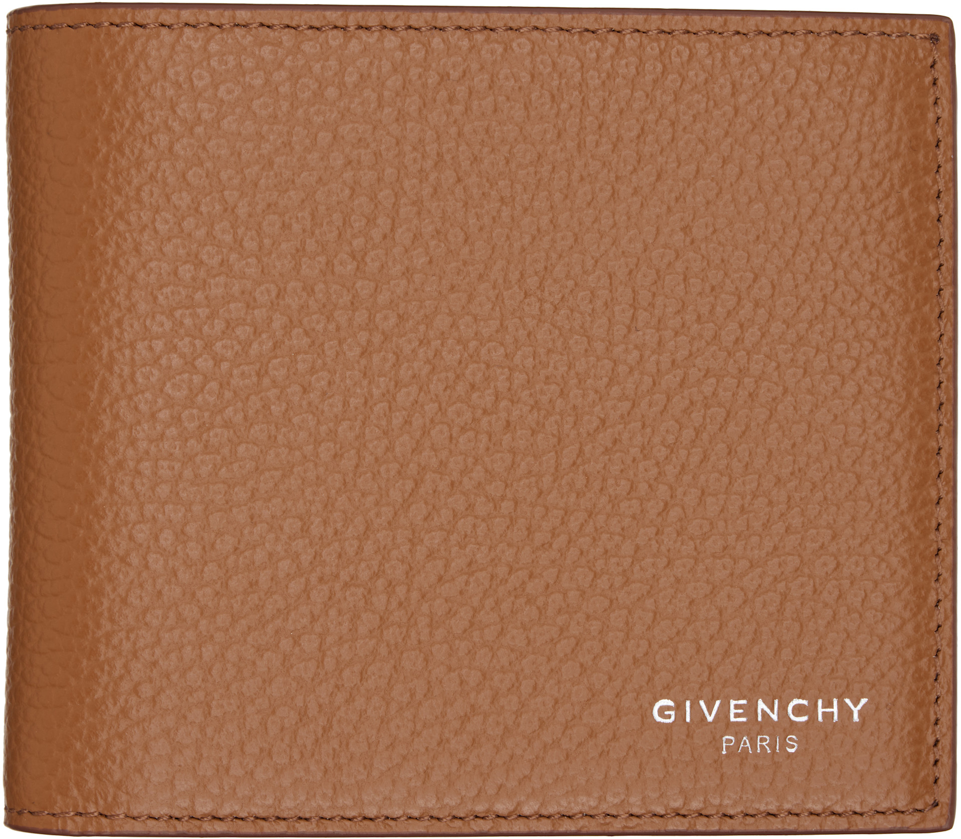 Givenchy - 브라운 그레인 가죽 지갑