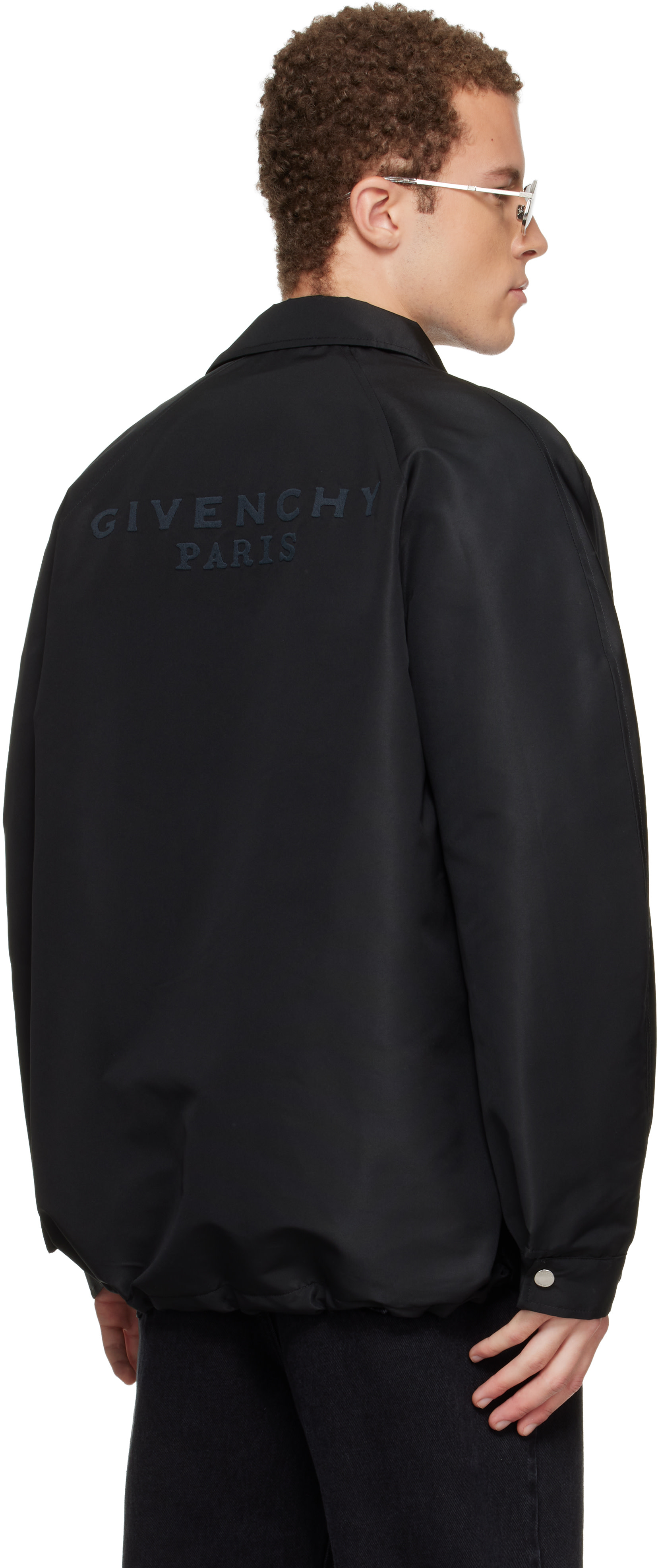 Givenchy ブラック ストレート ウィンドブレーカー コーチジャケット Givenchy: Black Coach Jacket | SSENSE