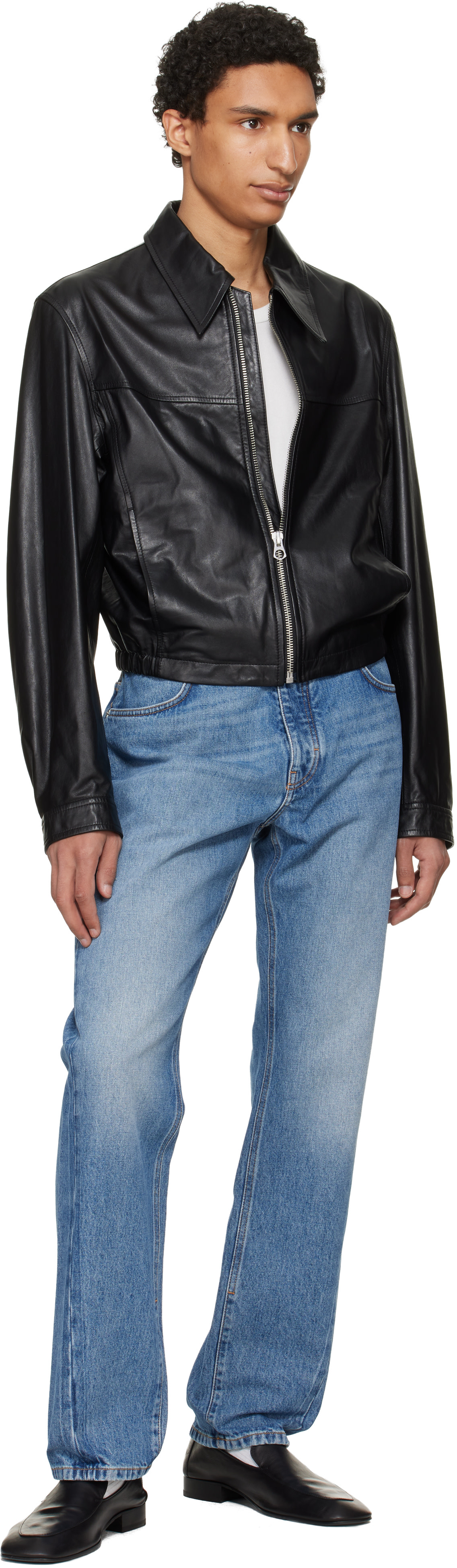 Givenchy - Jean droit bleu à effet délavé Shadow