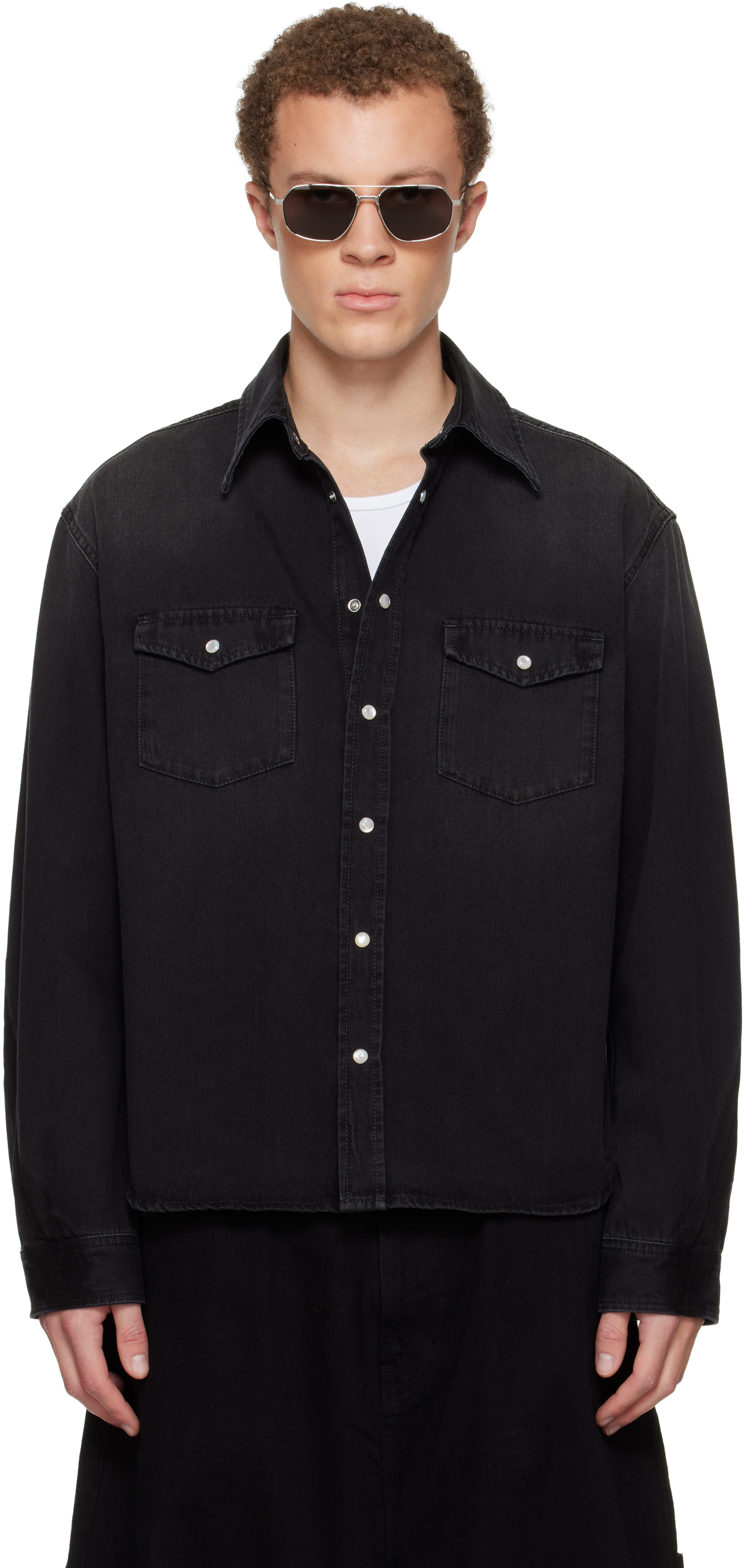 Givenchy - Chemise noire en denim