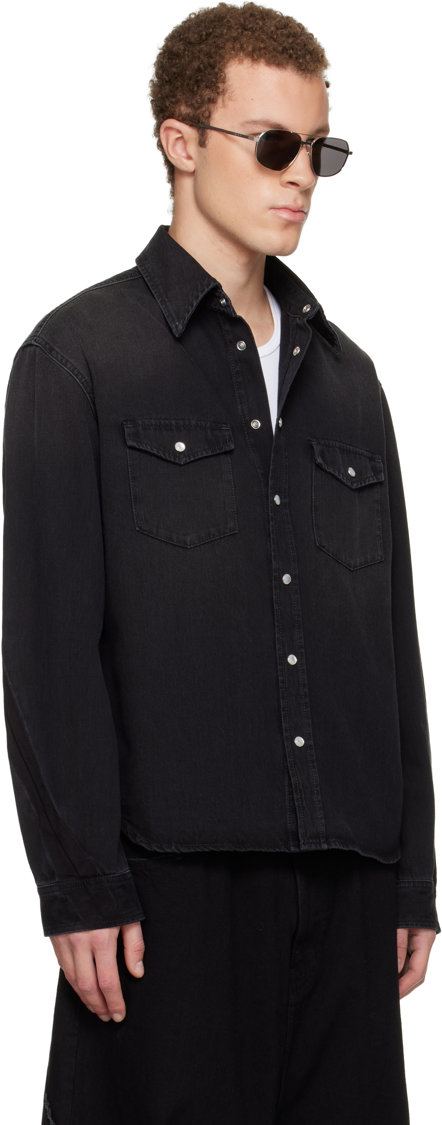 Givenchy - Chemise noire en denim