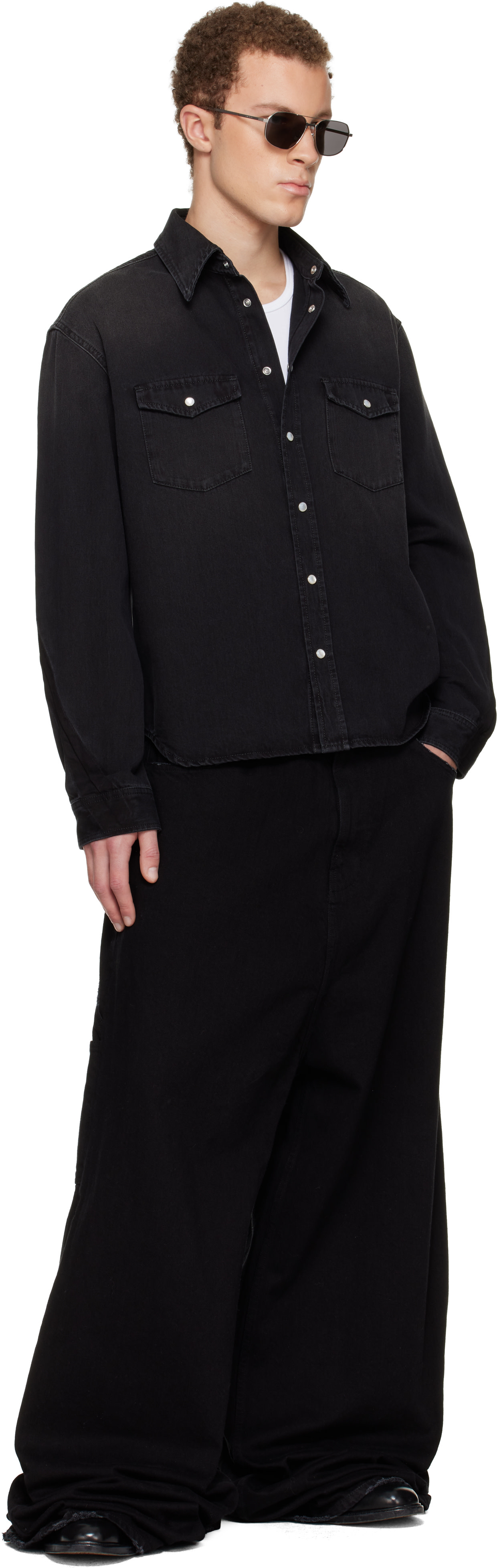 Givenchy - Chemise noire en denim