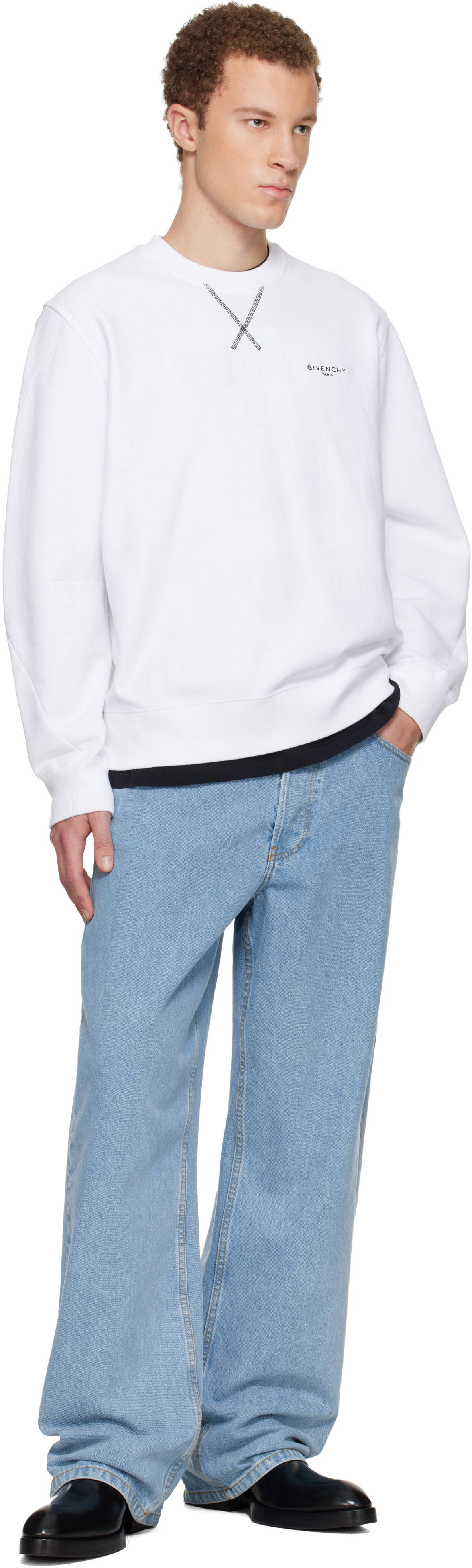 Givenchy - Pull molletonné blanc