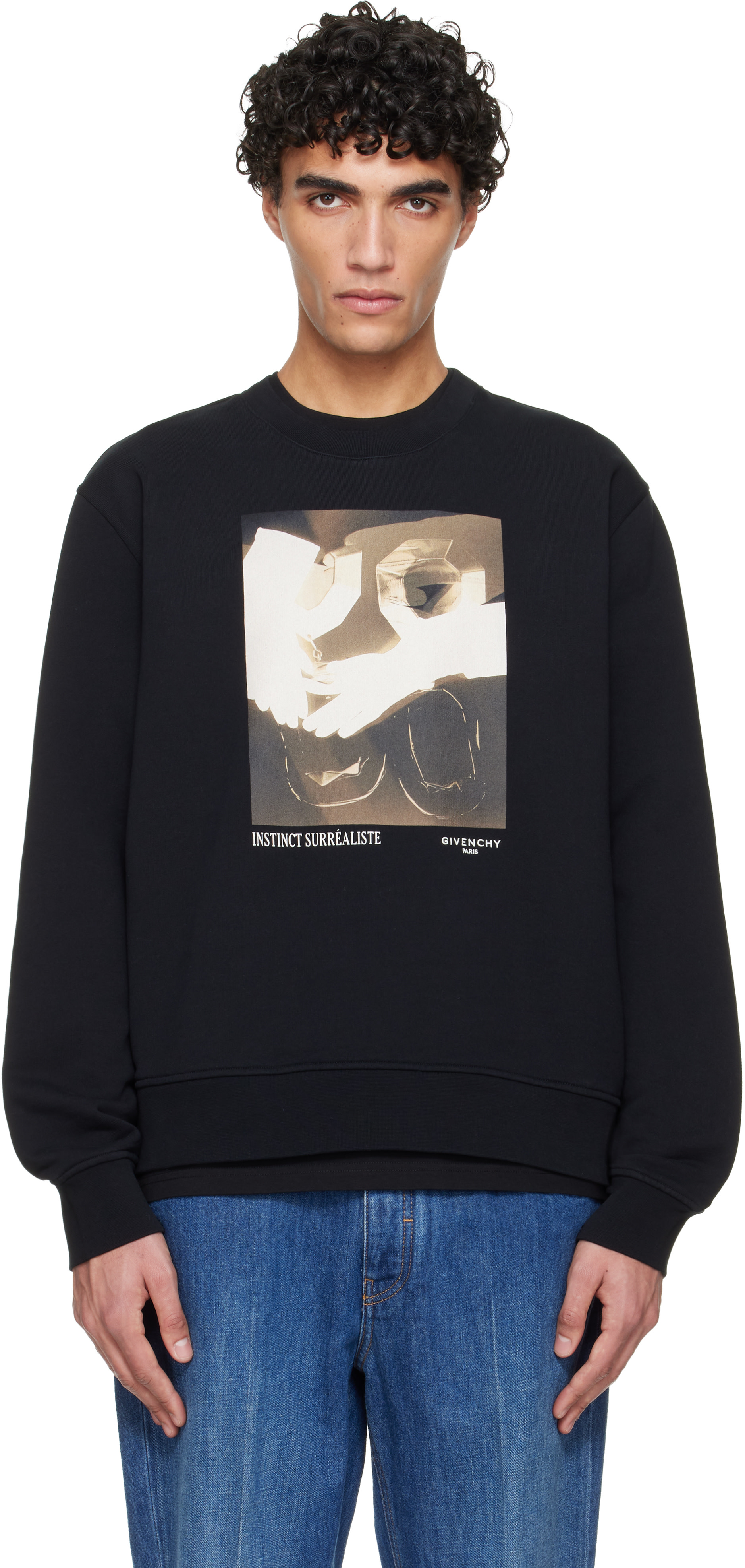 Givenchy - Pull molletonné noir à coupe classique