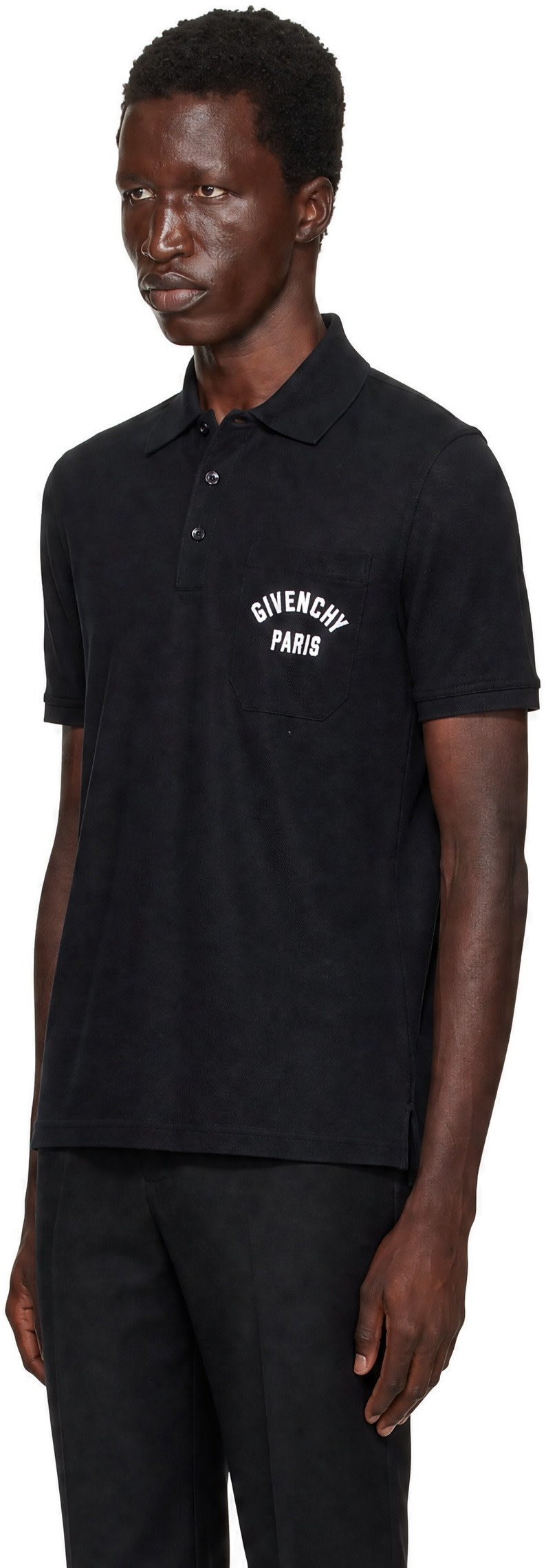 Givenchy - 네이비 포켓 폴로 셔츠