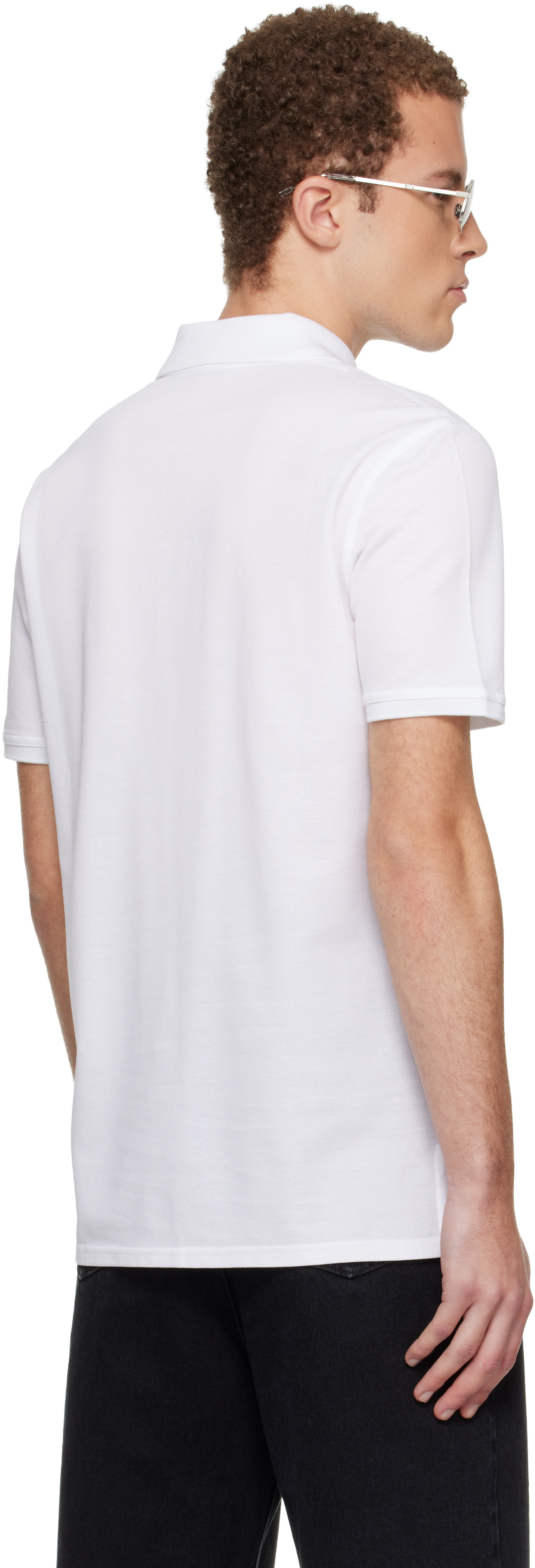 Givenchy - Polo blanc à poche à l'avant