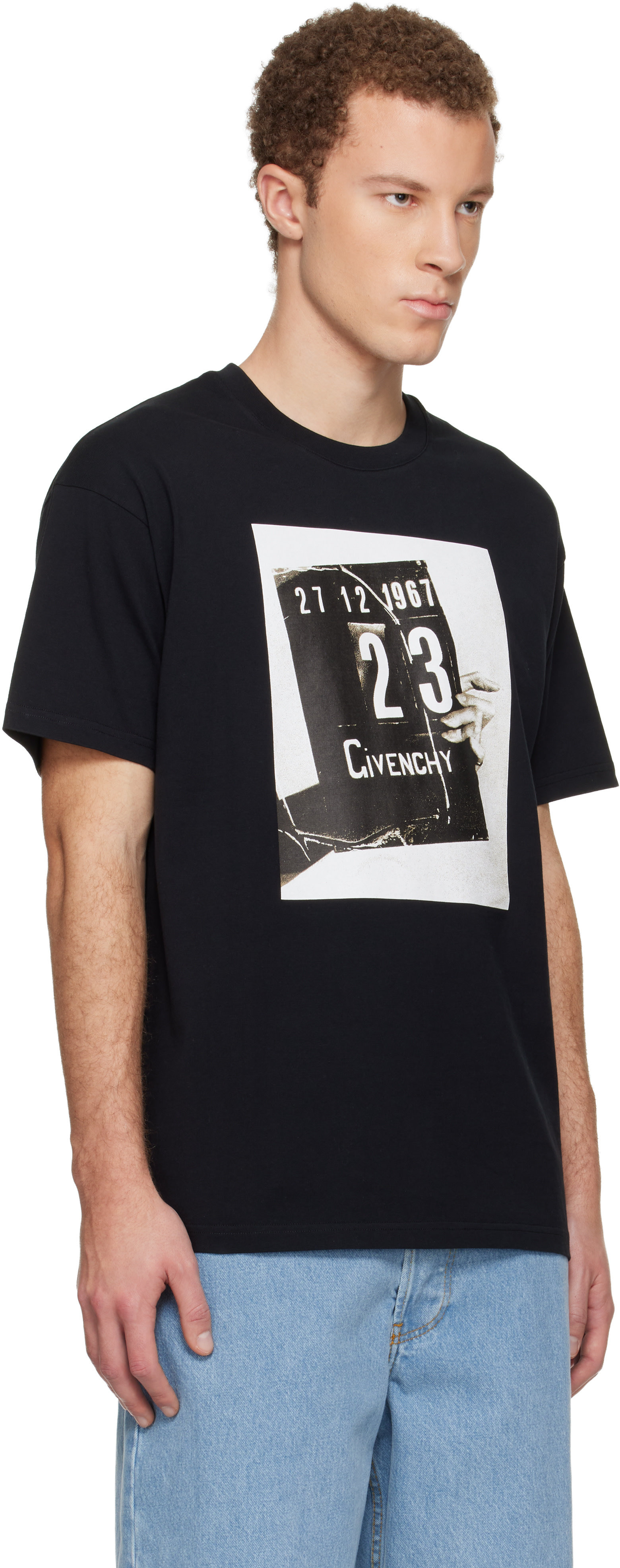 Givenchy - 블랙 클래퍼보드 프린트 티셔츠