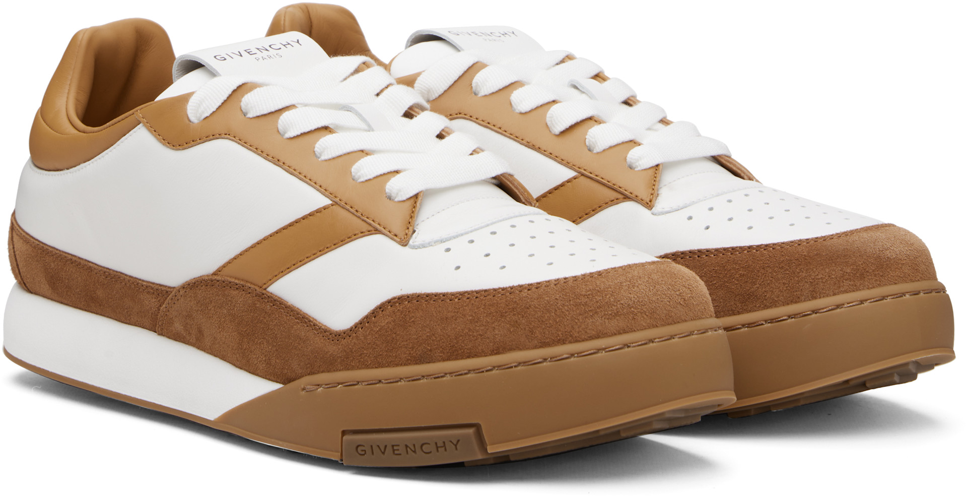 Givenchy - Baskets Yard blanc et brun clair