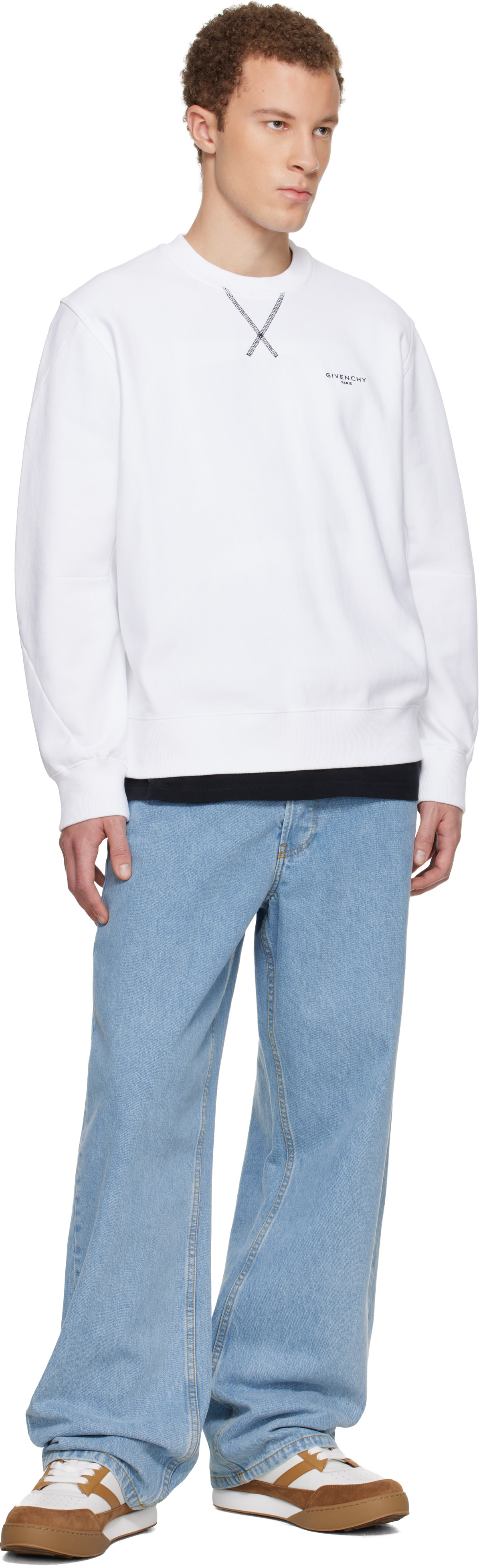 Givenchy - 화이트 & 탠 야드 스니커즈