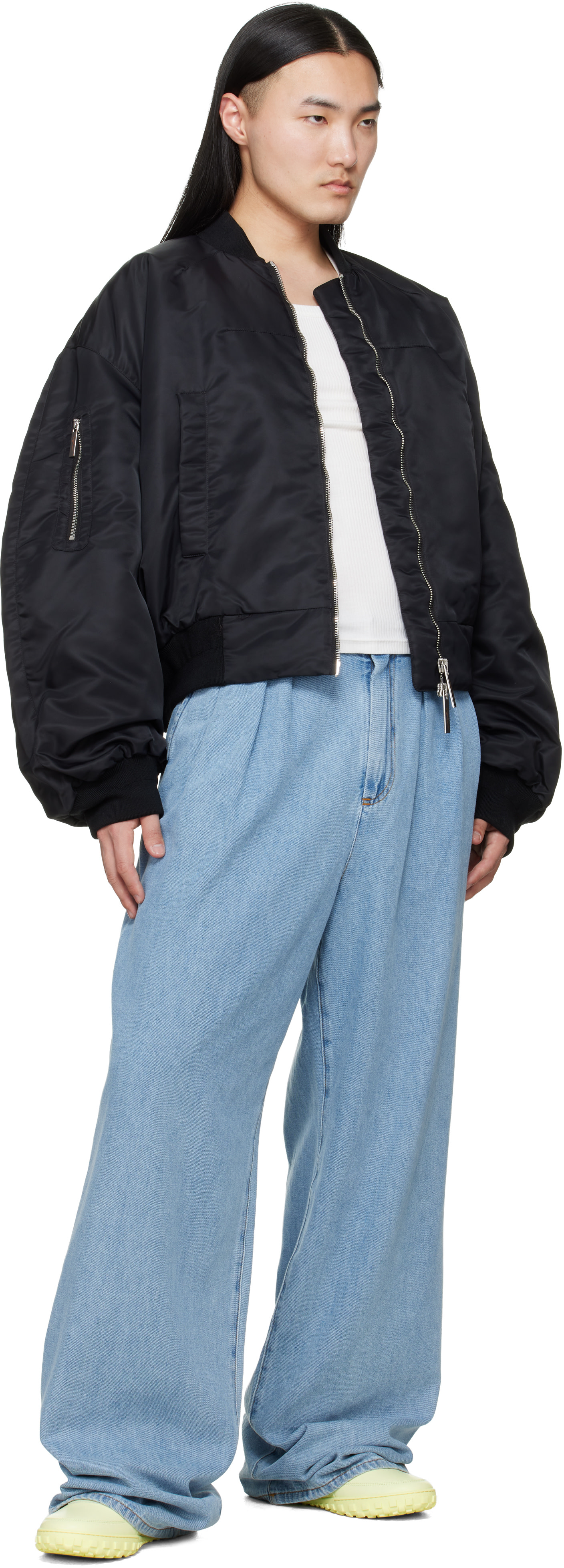 Givenchy - 그린 글라이드 가죽 스니커즈